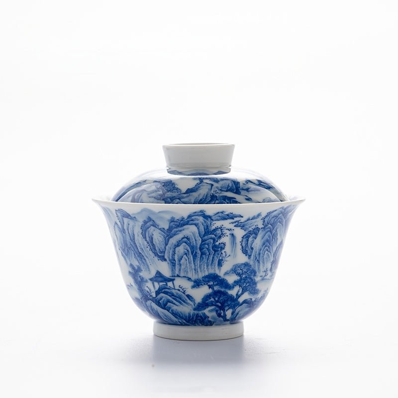Song Hua Shan Shui 130cc - Jing De Zhen Porcelain Gaiwan zycschina