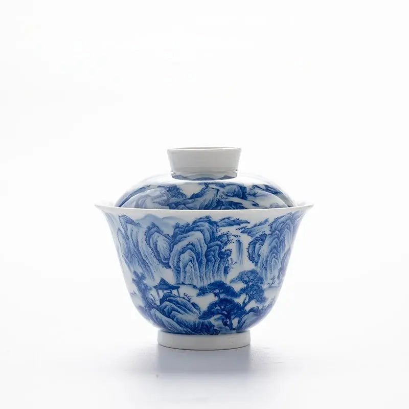 Song Hua Shan Shui 130cc - Jing De Zhen Porcelain Gaiwan zycschina