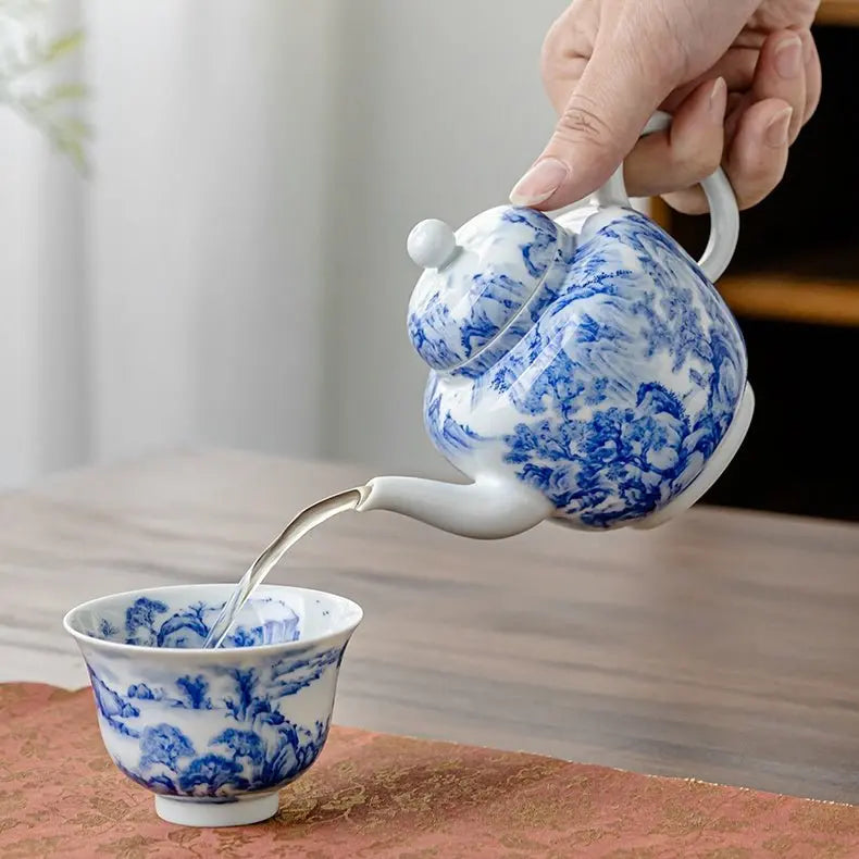 Song Hua Shan Shui 200cc - Jing De Zhen Porcelain Teapot zycschina