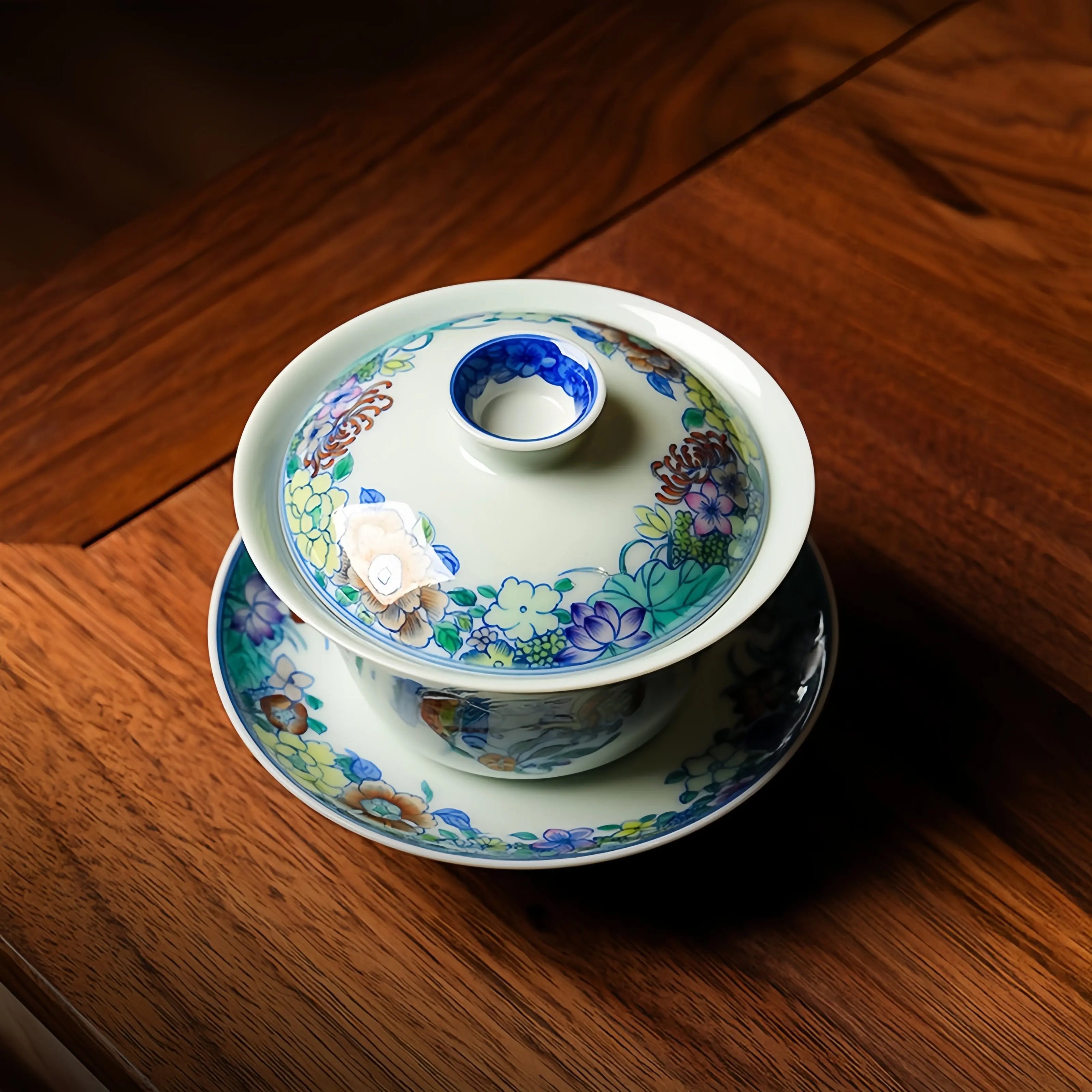 Wan Hua Hu Die 120cc - Jingdezhen Porcelain Gaiwan zycschina