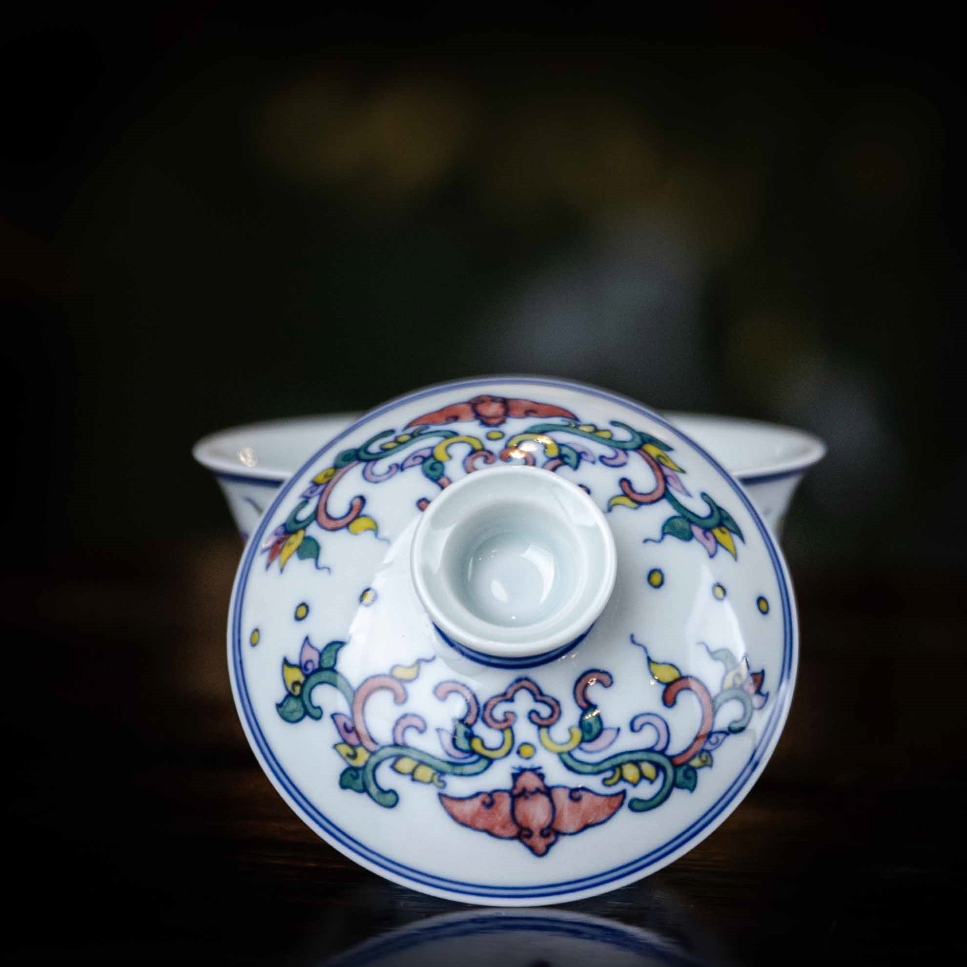Wu Cai Ru Yi 75cc - Jing De Zhen Porcelain Gaiwan zycschina