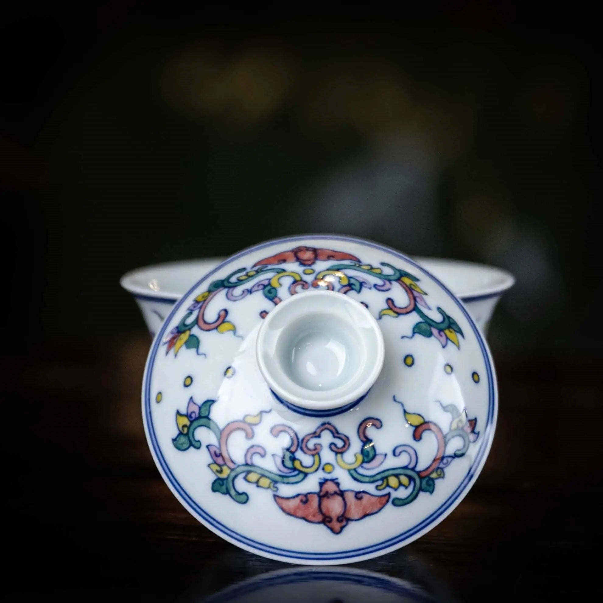 Wu Cai Ru Yi 75cc - Jing De Zhen Porcelain Gaiwan zycschina