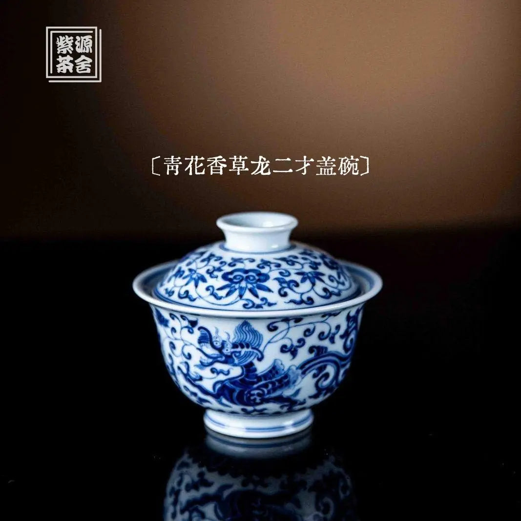 Xiang Cao Long 170cc - Jing De Zhen Porcelain Gaiwan zycschina