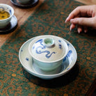 Xiu Qiu Hua 120cc - Jing De Zhen Porcelain Gaiwan zycschina