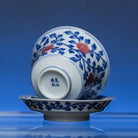 Xiu Qiu Hua 160cc - Jing De Zhen Porcelain Gaiwan zycschina