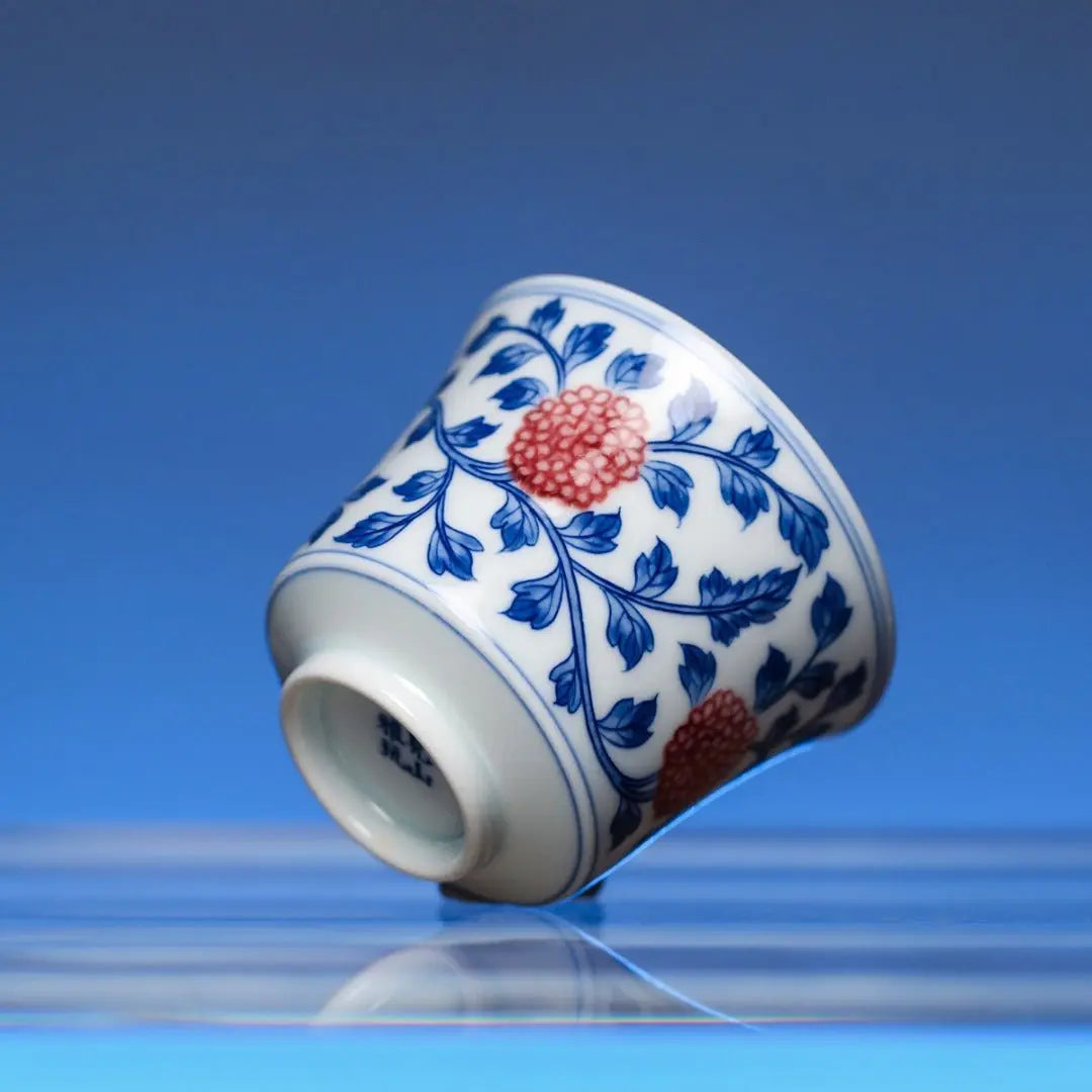 Xiu Qiu Hua 160cc - Jing De Zhen Porcelain Gaiwan zycschina