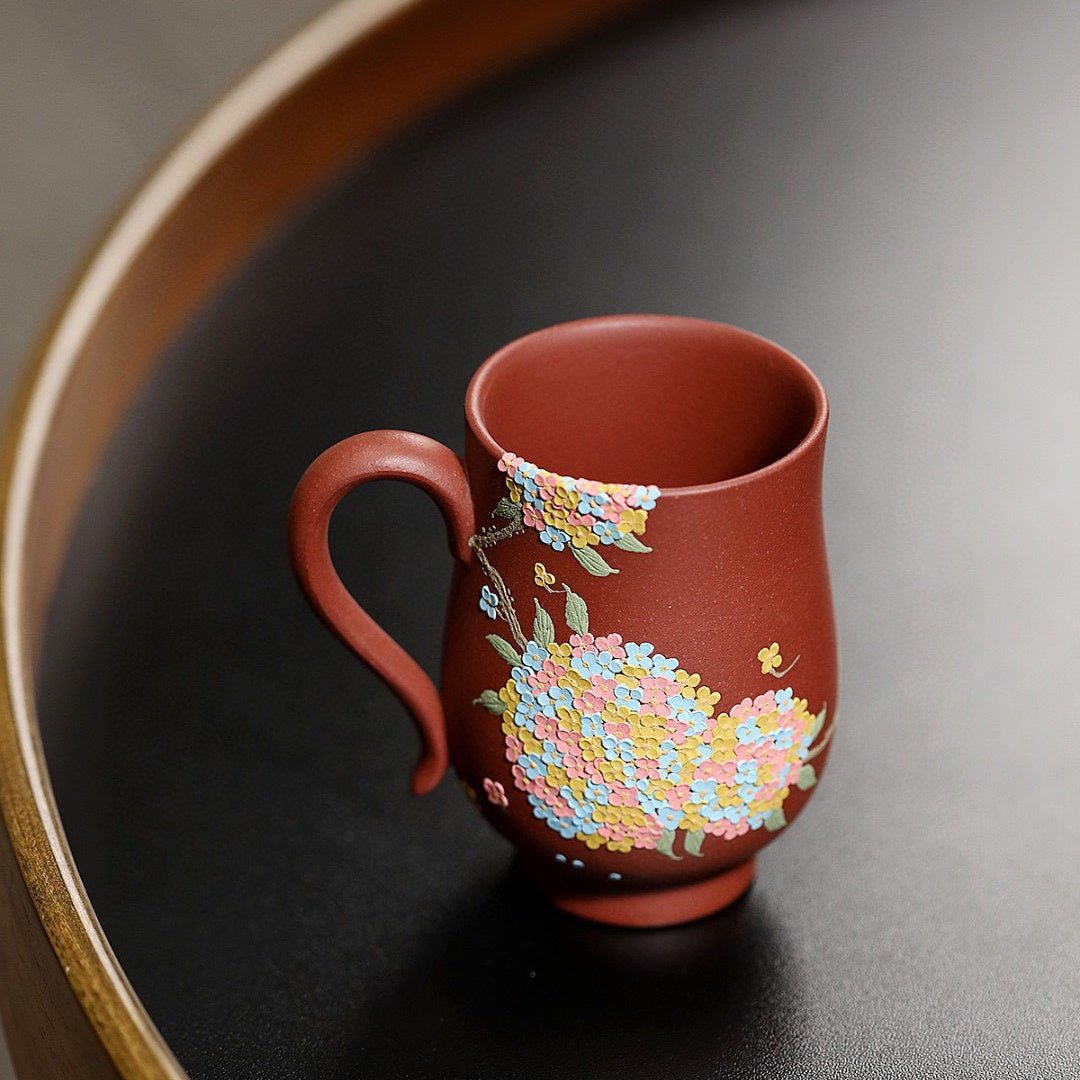 Xiu Qiu Hua 170cc - Yixing Handmade Teacup 江苏宜兴