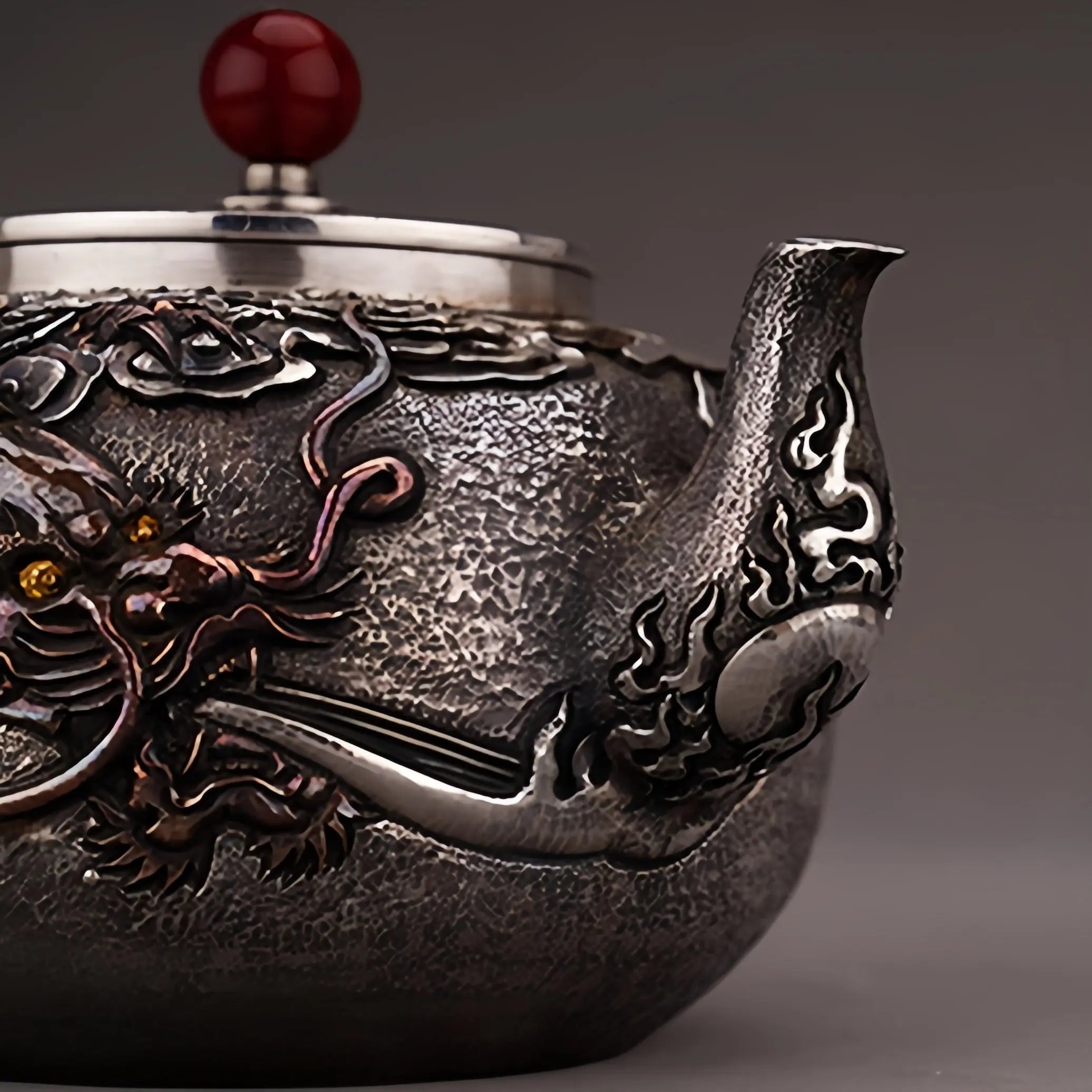 Yin Long 360cc - Handmade silver pot zycschina