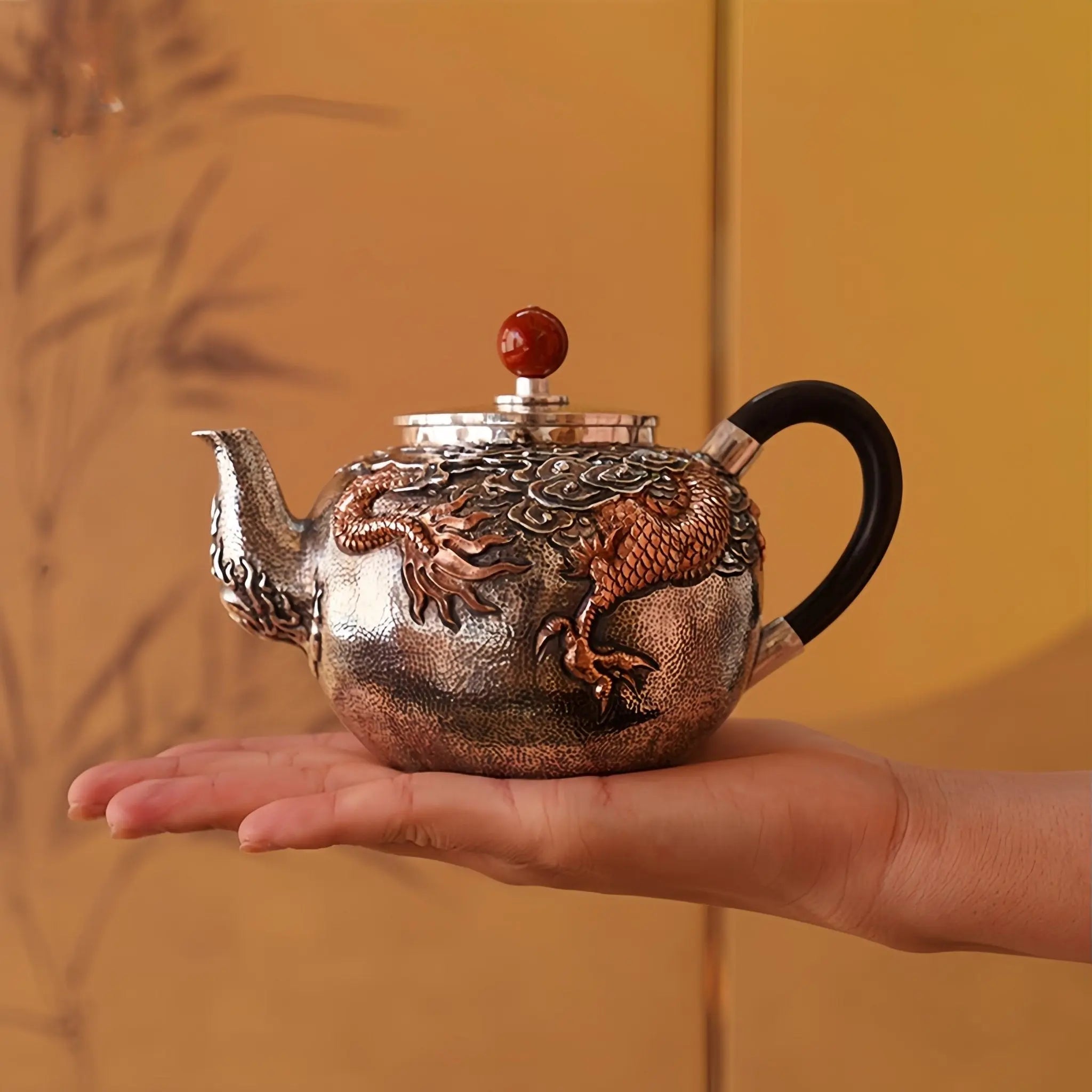 Yin Long 360cc - Handmade silver pot zycschina