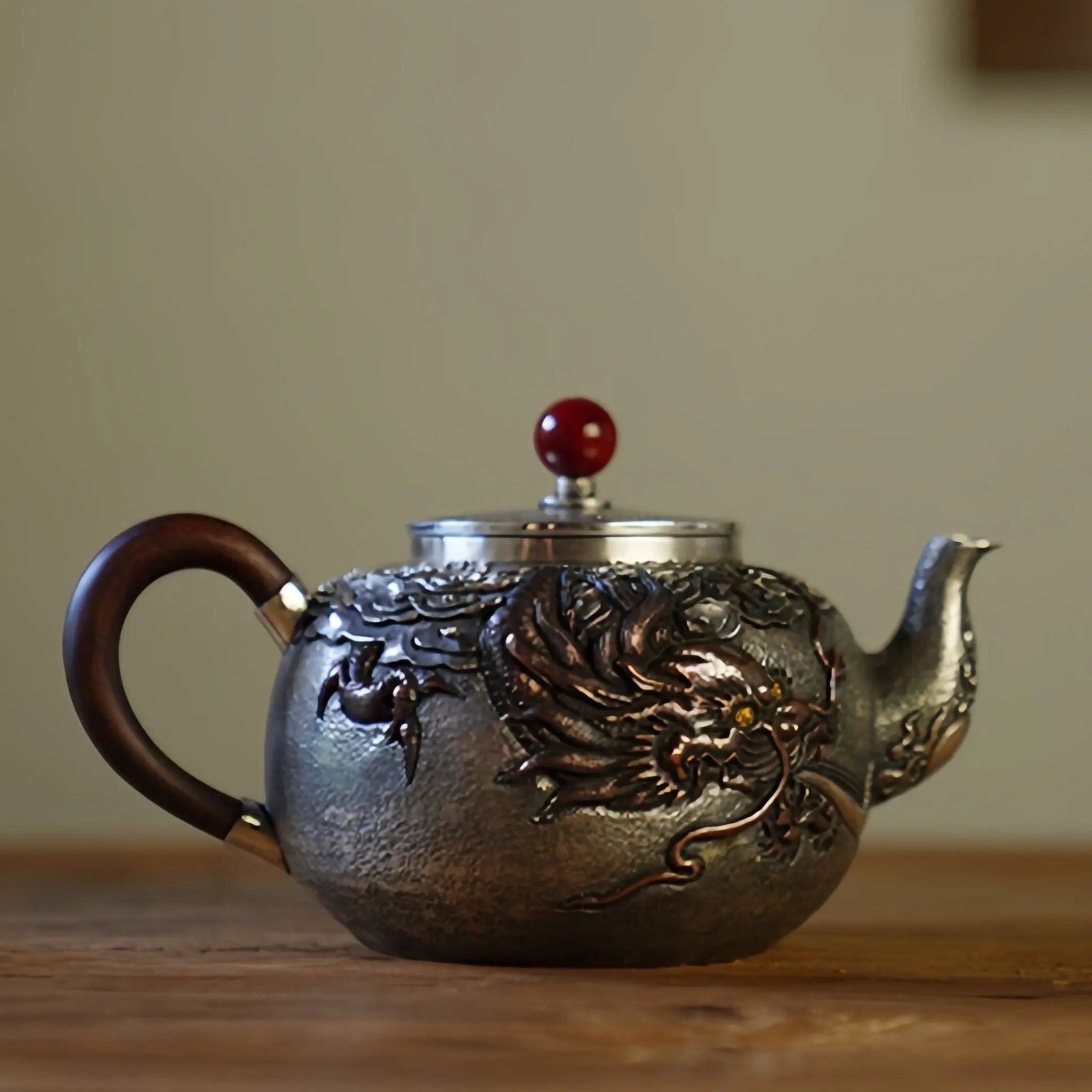 Yin Long 360cc - Handmade silver pot zycschina