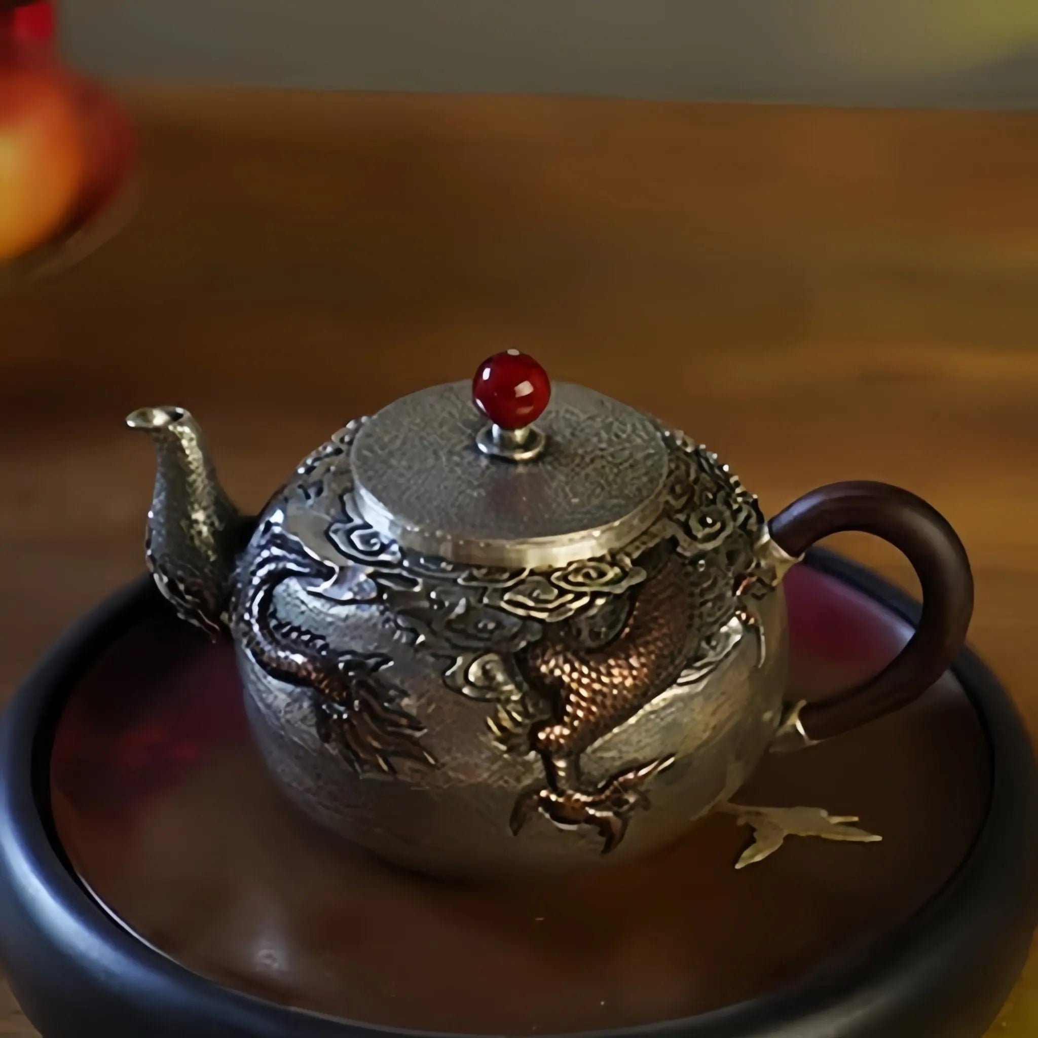 Yin Long 360cc - Handmade silver pot zycschina