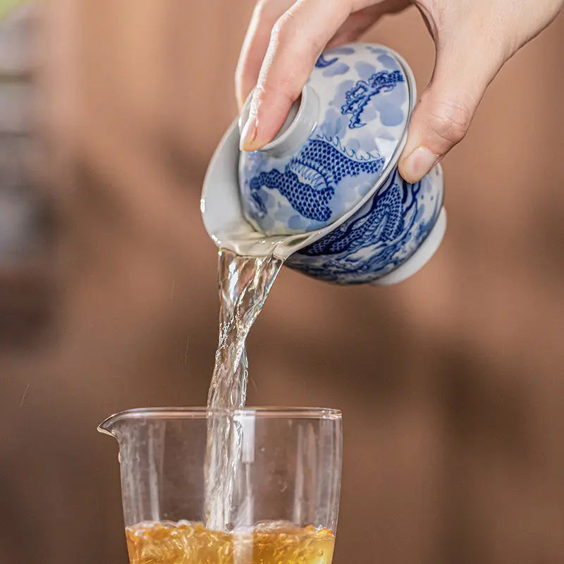 Yun Hai Teng Long/ Teng Long Fan Juan  - Jing De Zhen Porcelain Gaiwan zycschina