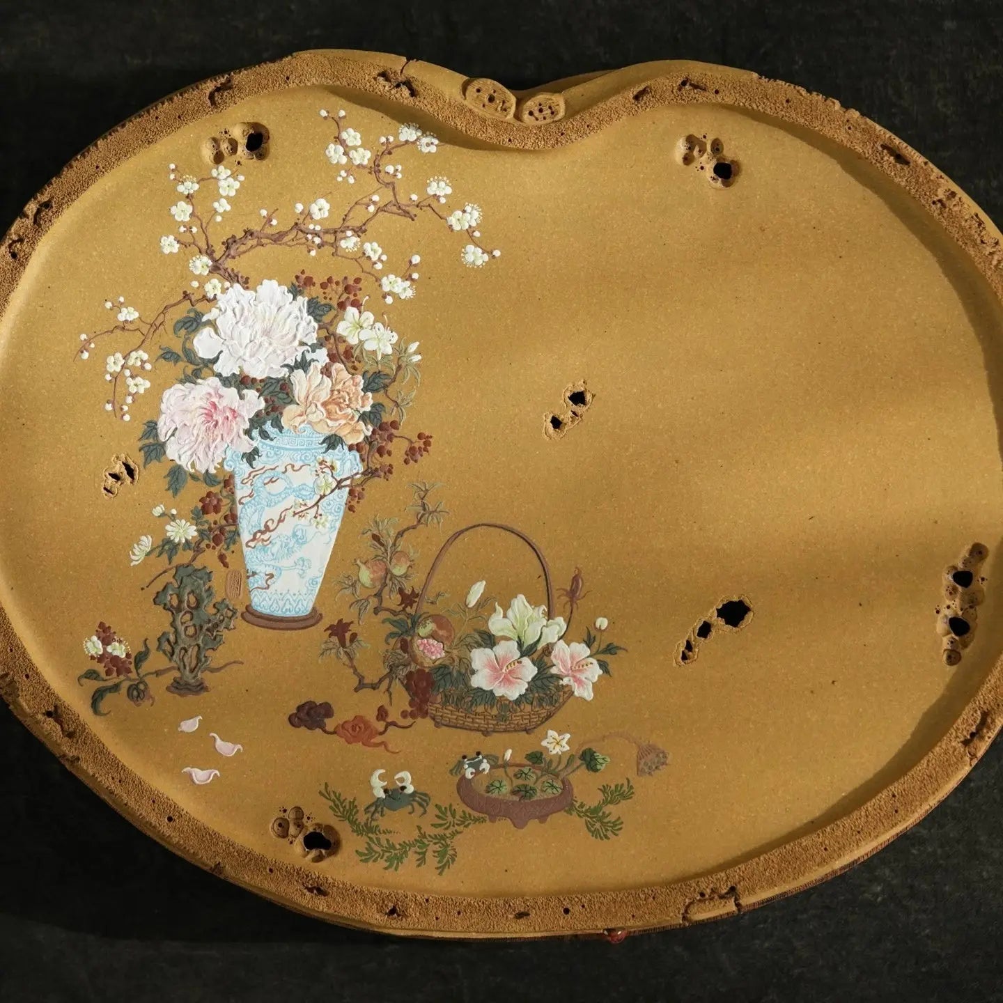 Zhu Bao Ping An - Dry Bubble Tray 江苏宜兴