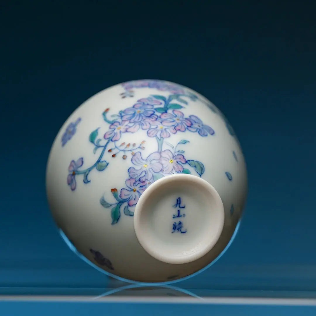Zi Teng Hua 100cc - Jing De Zhen Porcelain Gaiwan zycschina