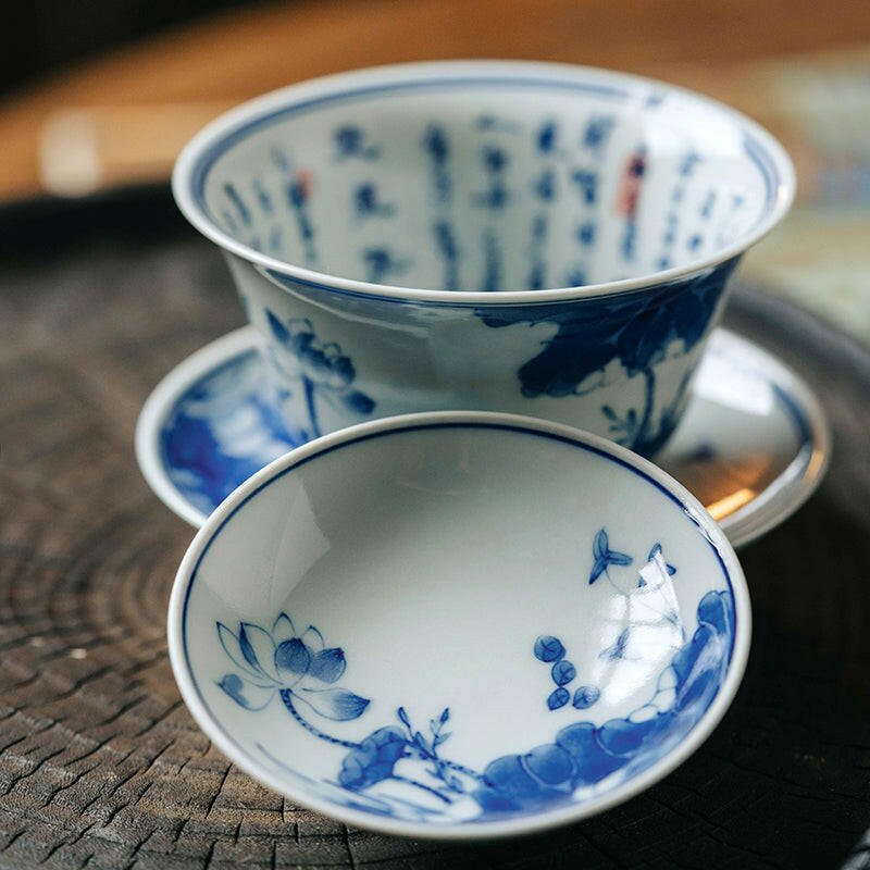 Ai Lian Shuo - Jing De Zhen Porcelain Gaiwan - zycs_China