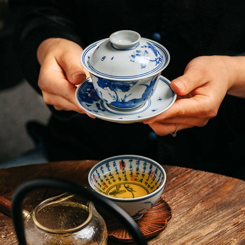 Ai Lian Shuo - Jing De Zhen Porcelain Gaiwan - zycs_China