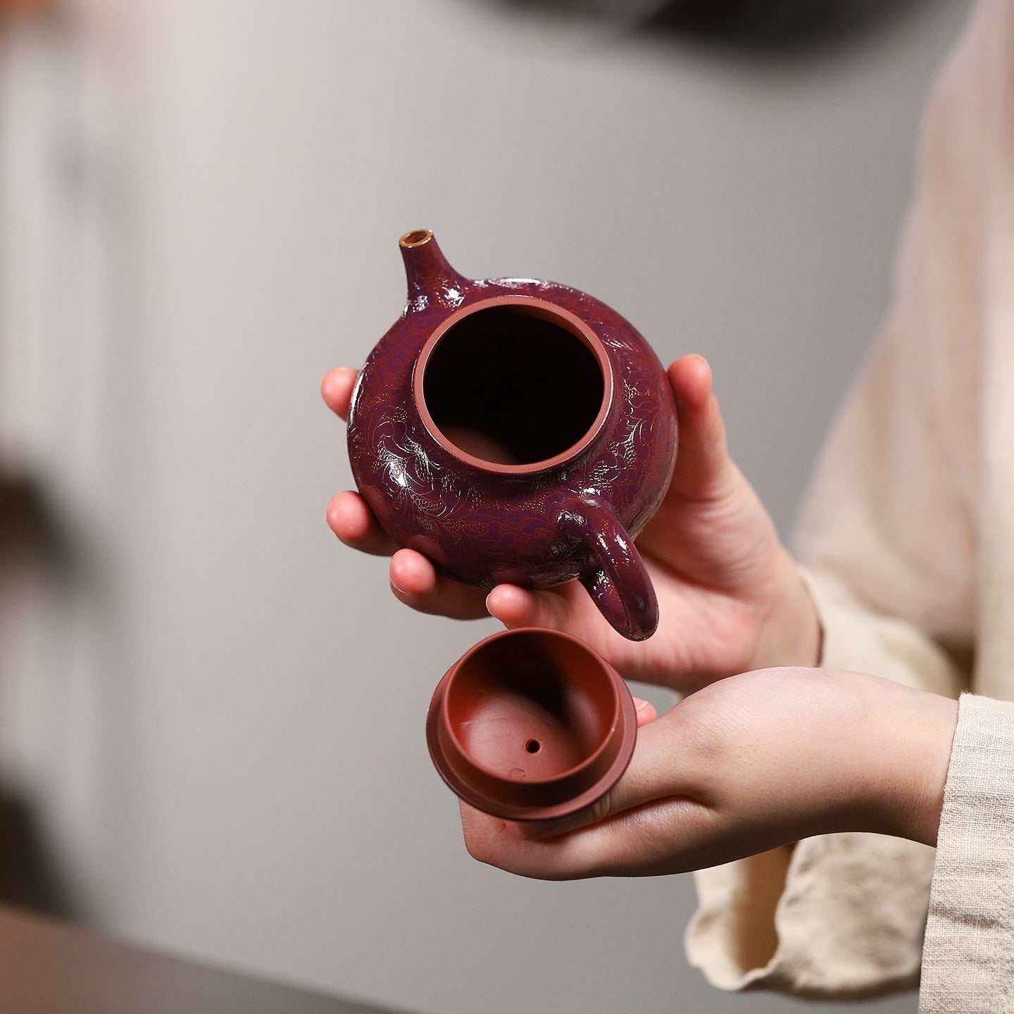 Ba Hua Rong Tian 200cc - Yixing Handmade Teapot - zycs_China