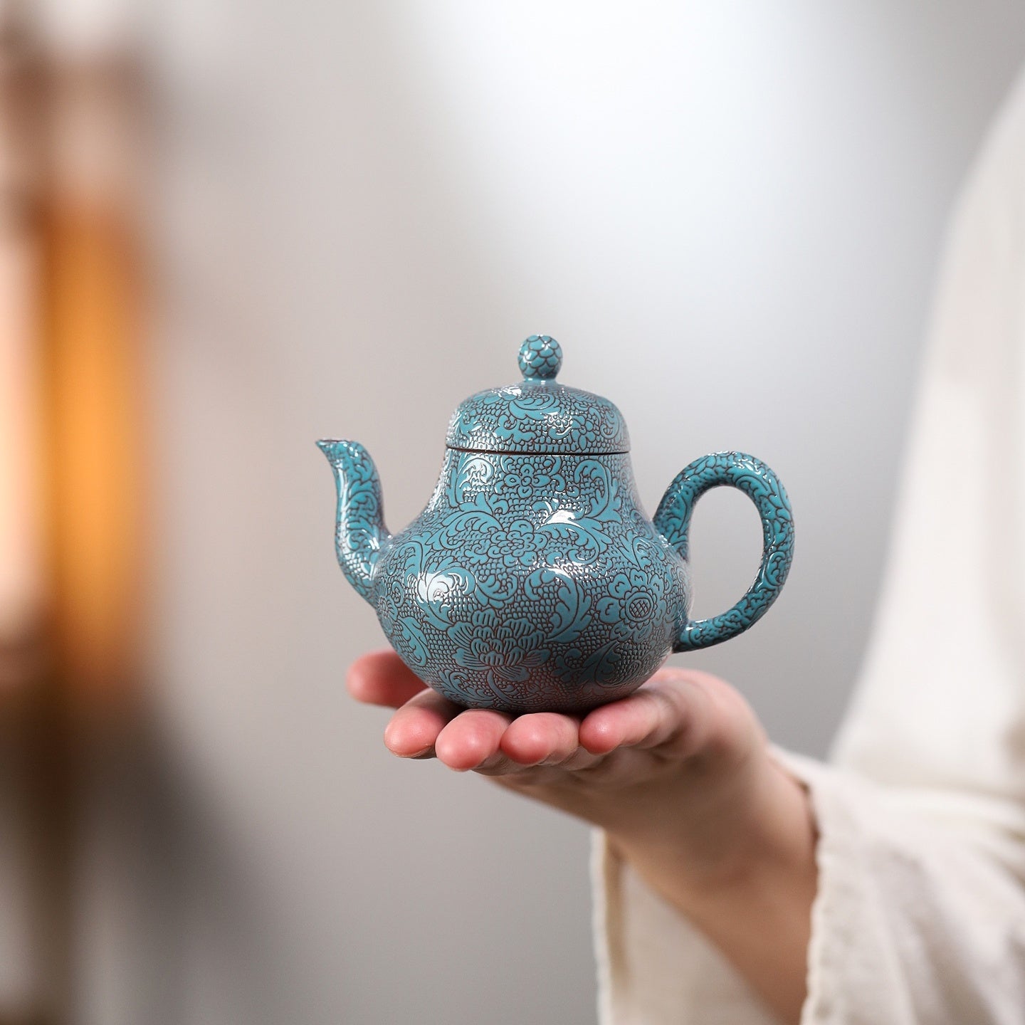 Ba Hua Si Ting 140cc - Yixing Handmade Teapot - zycs_China