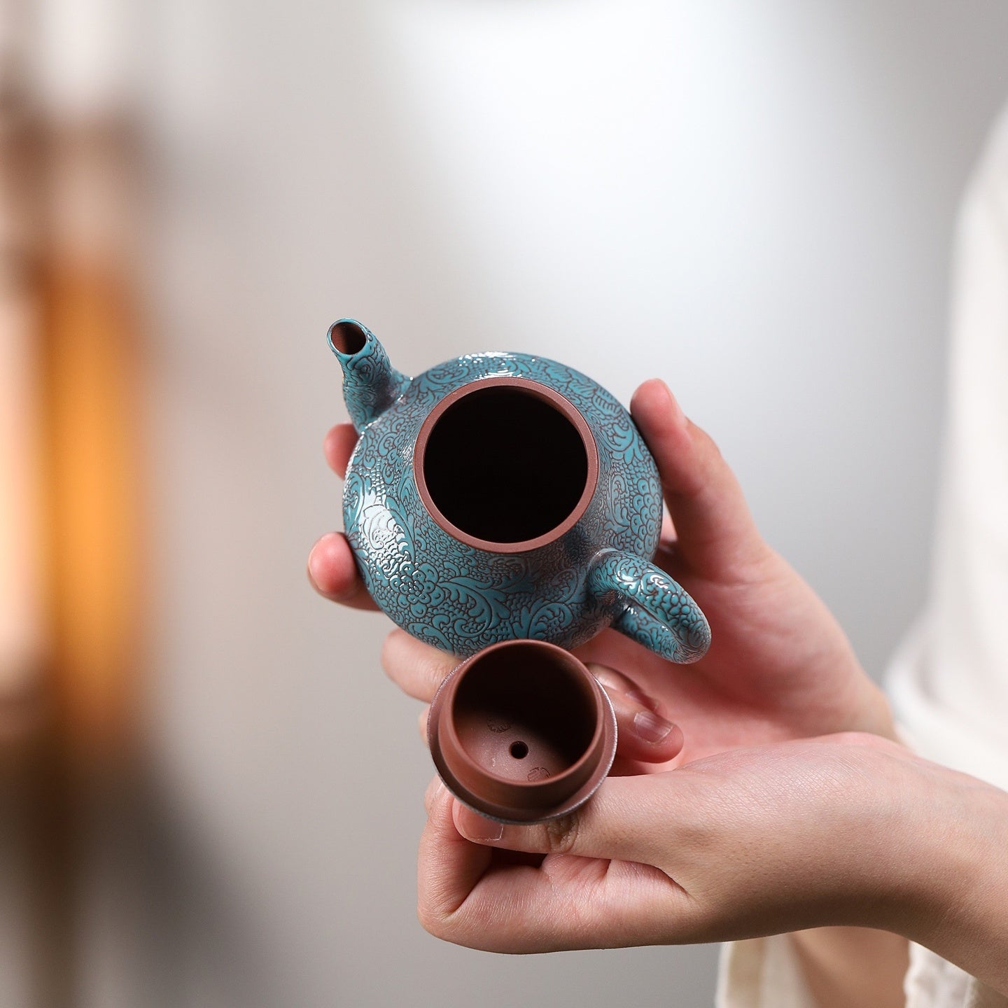 Ba Hua Si Ting 140cc - Yixing Handmade Teapot - zycs_China