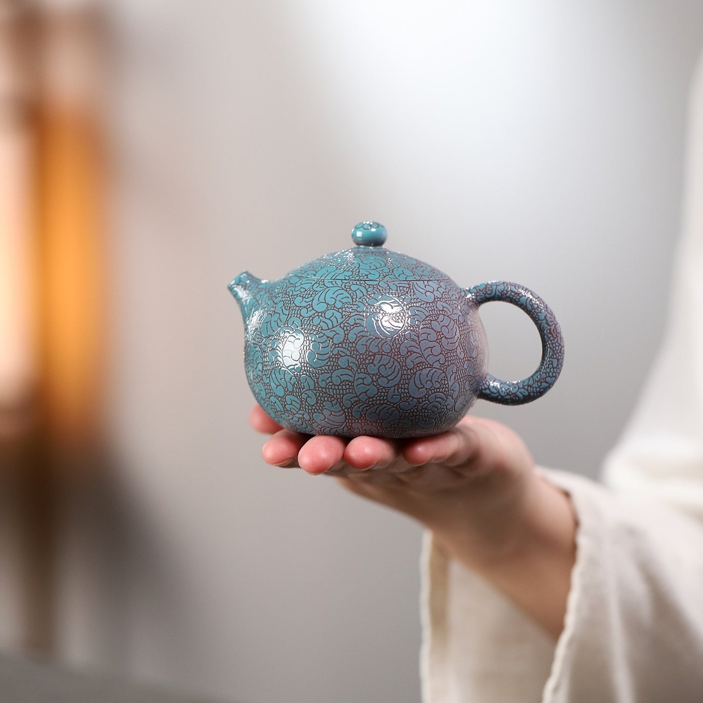 Ba Hua Xi Shi 200cc - Yixing Handmade Teapot - zycs_China