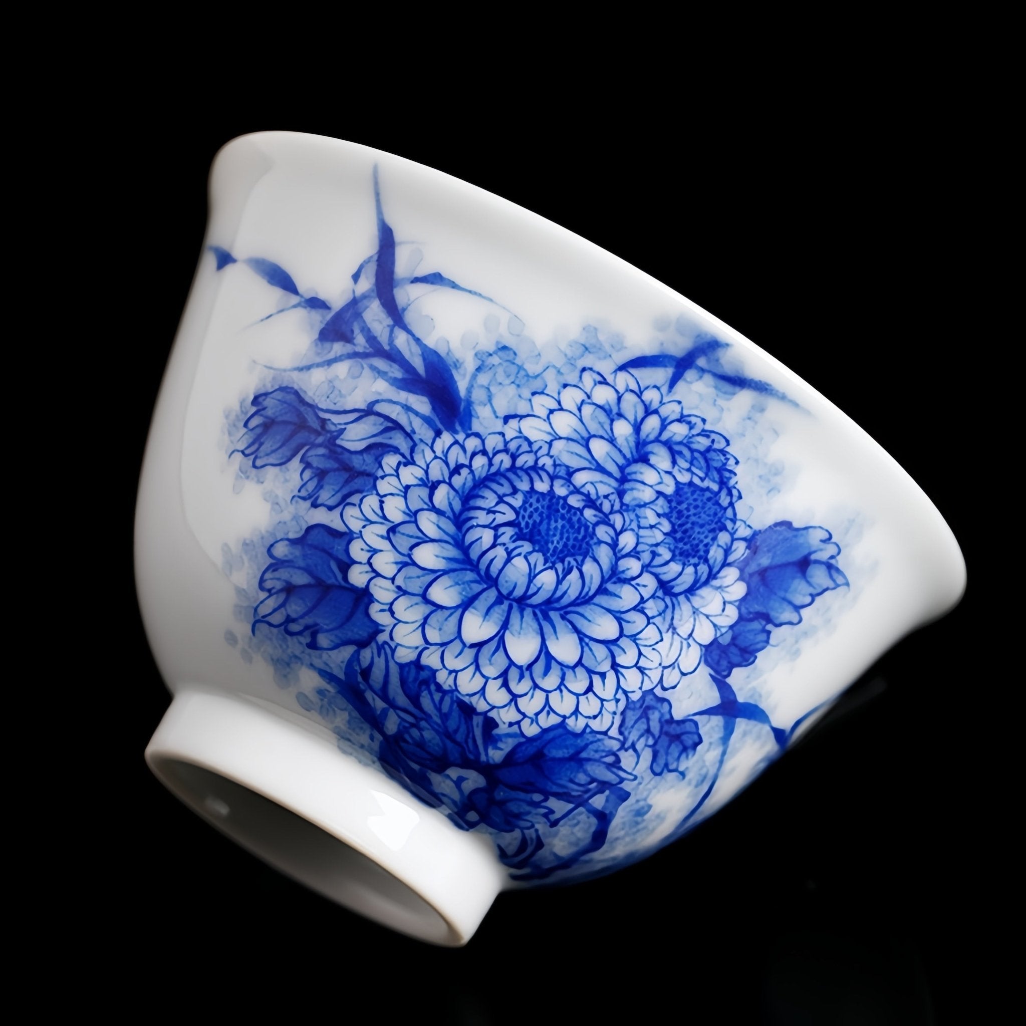 Ba Wang Ju Hua Niao 50cc - Jing De Zhen Porcelain Teacup - zycs_China
