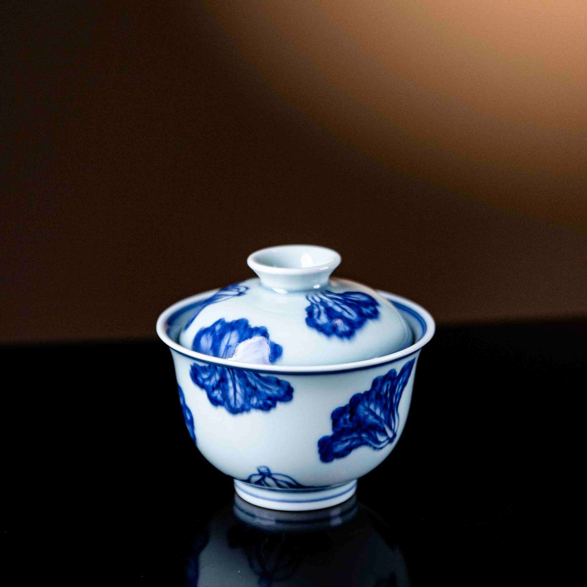 Bai Cai 150cc - Jing De Zhen Porcelain Gaiwan - zycs_China