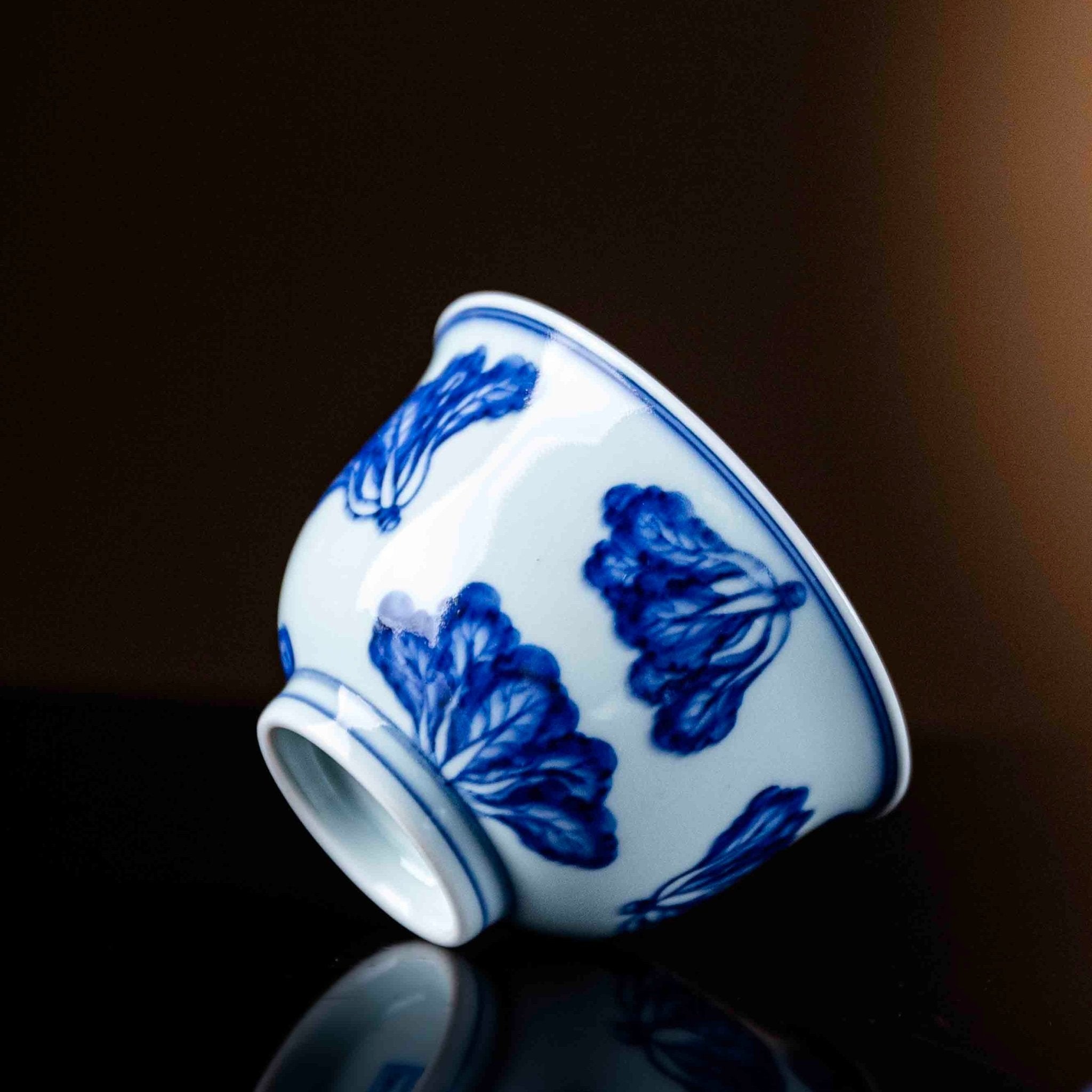 Bai Cai 150cc - Jing De Zhen Porcelain Gaiwan - zycs_China