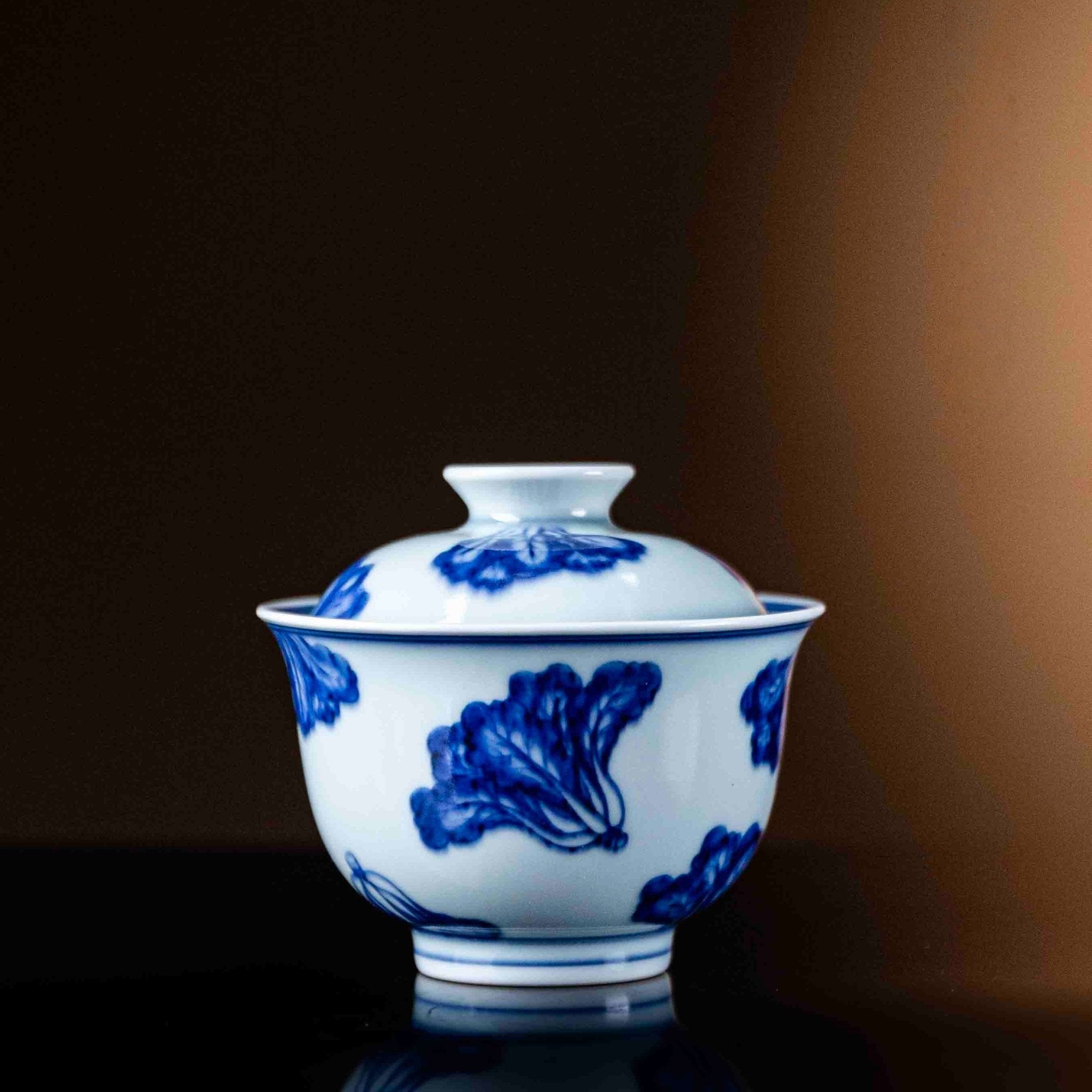 Bai Cai 150cc - Jing De Zhen Porcelain Gaiwan - zycs_China