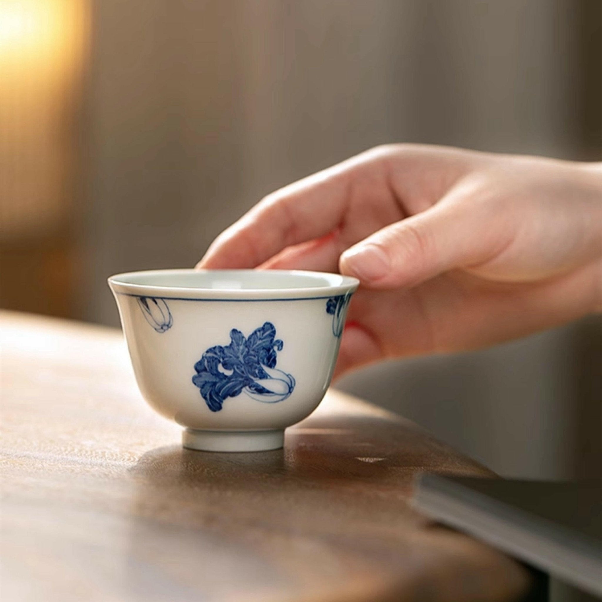 Bai Cai - Jing De Zhen Porcelain Teacup - zycs_China
