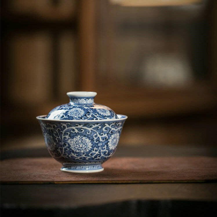 Bai Chan Zhi Hua Hui - Jing De Zhen Porcelain Gaiwan - zycs_China