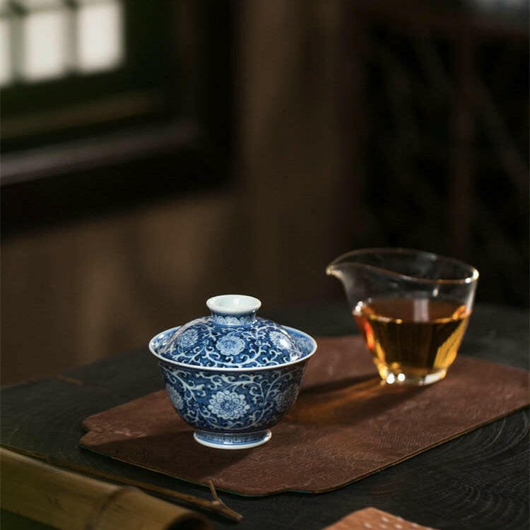 Bai Chan Zhi Hua Hui - Jing De Zhen Porcelain Gaiwan - zycs_China