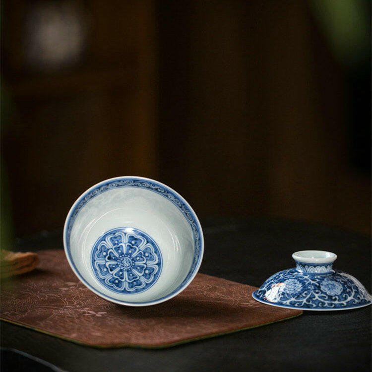 Bai Chan Zhi Hua Hui - Jing De Zhen Porcelain Gaiwan - zycs_China