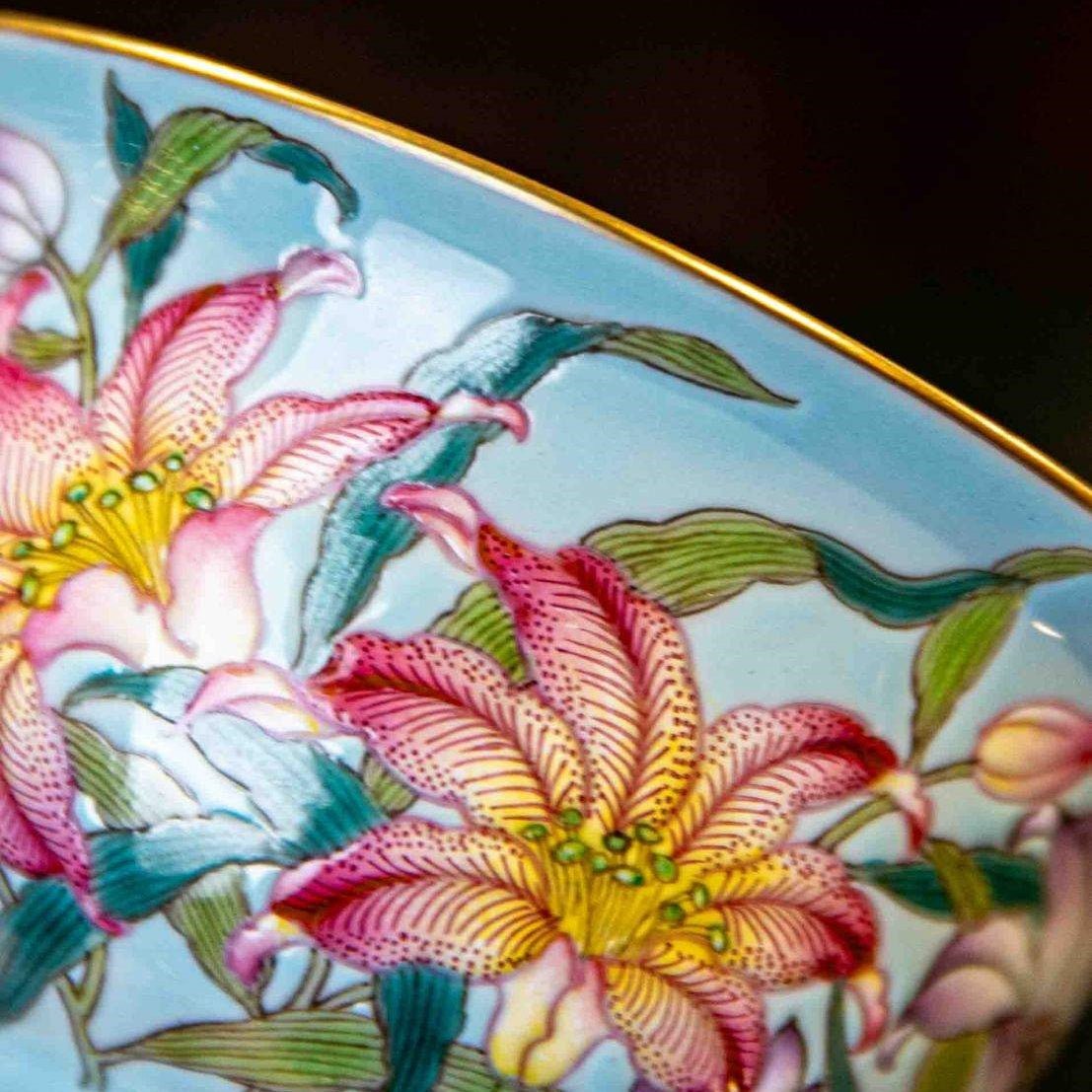 Bai He Hua 125cc - Jing De Zhen Porcelain Gaiwan - zycs_China