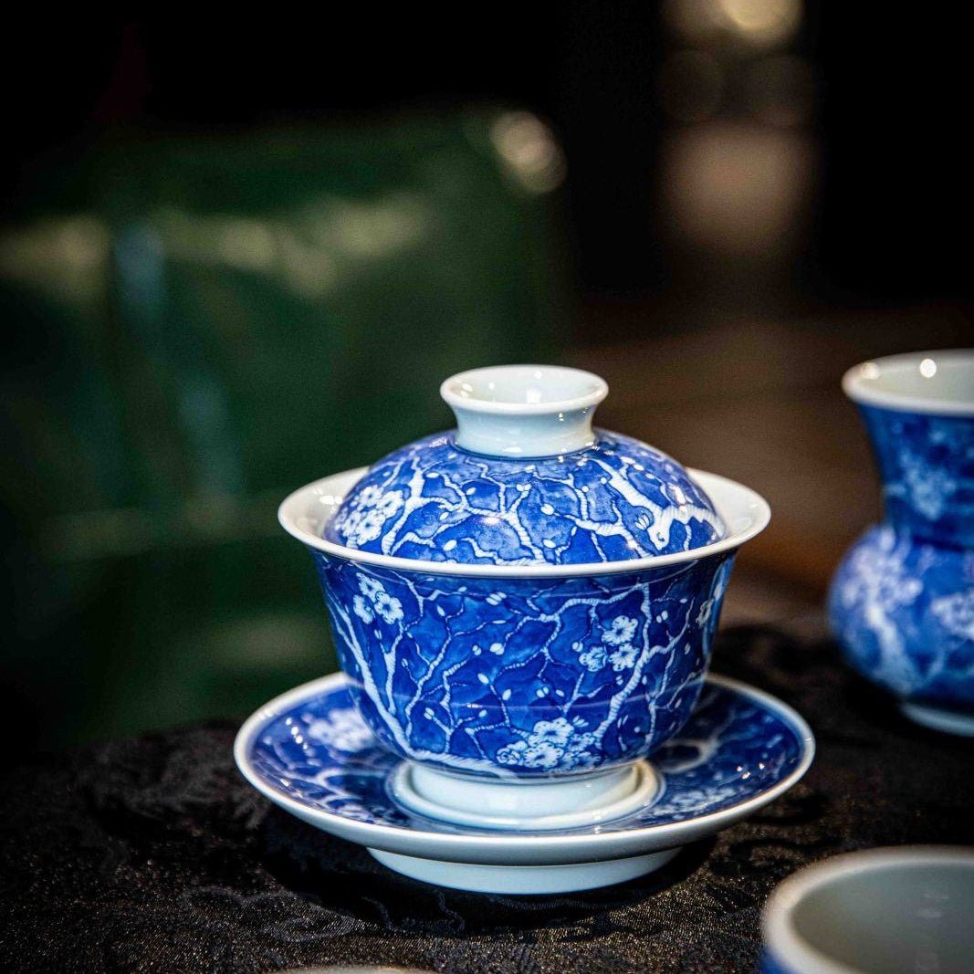 Bing Mei 150cc - Jing De Zhen Porcelain Gaiwan - zycs_China
