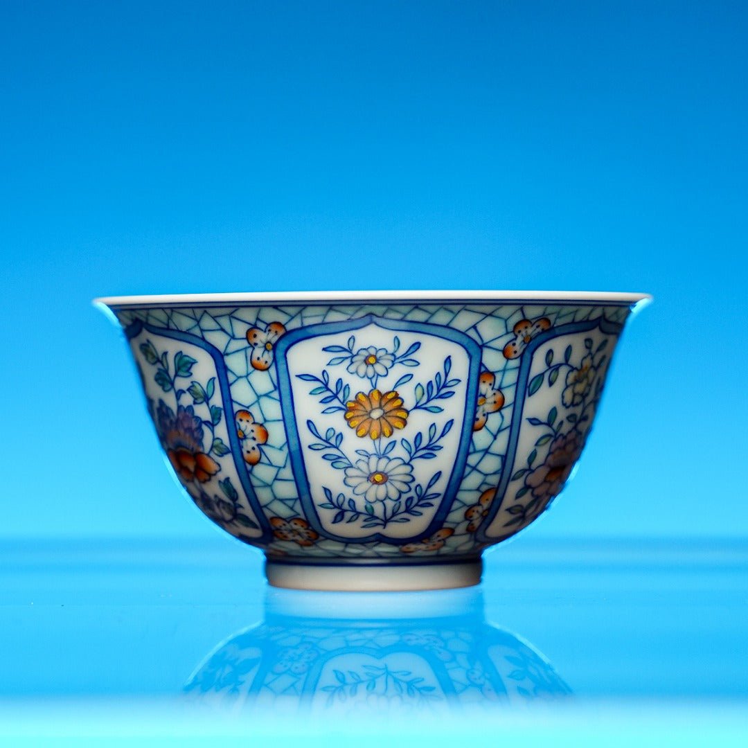 Bing Mei Hua Hui 140cc - Jing De Zhen Porcelain Gaiwan - zycs_China