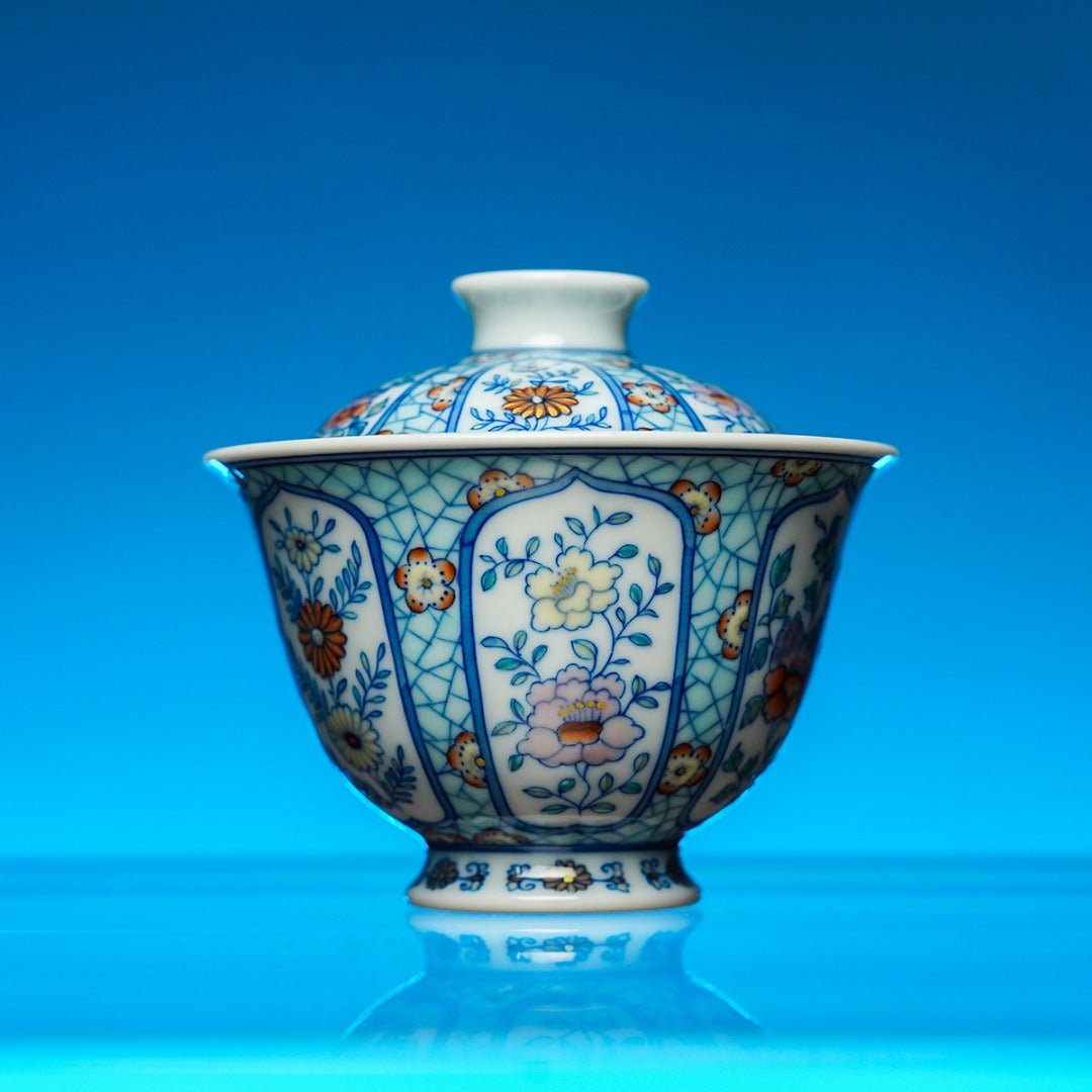 Bing Mei Hua Hui 140cc - Jing De Zhen Porcelain Gaiwan - zycs_China
