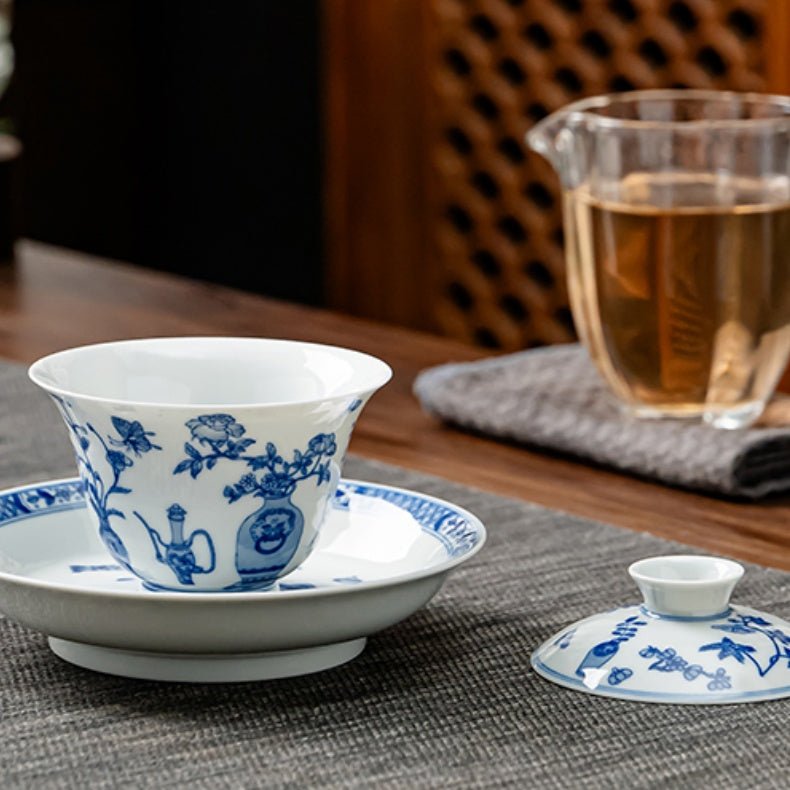 Bo Gu Wen 140cc - Jing De Zhen Porcelain Gaiwan - zycs_China