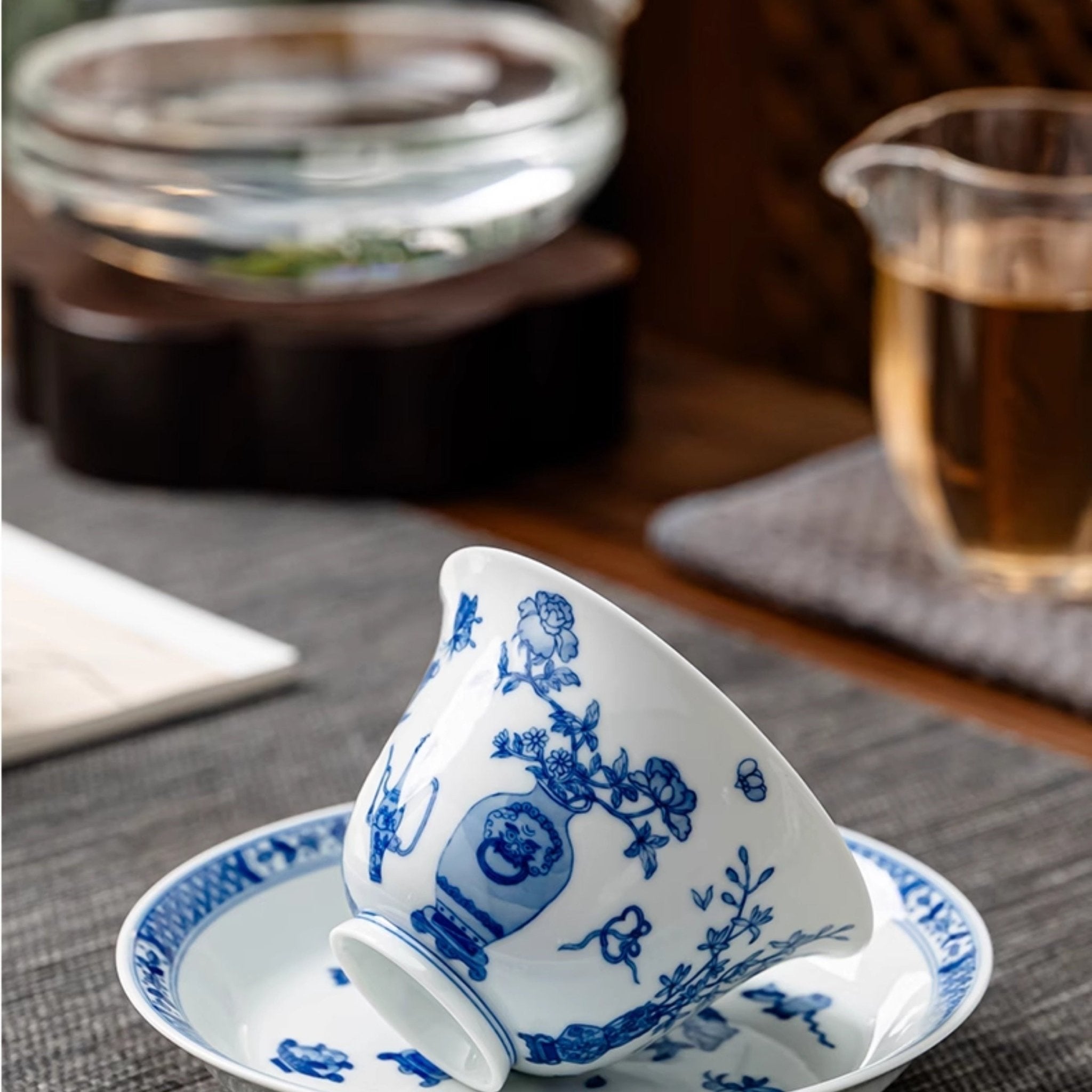 Bo Gu Wen 140cc - Jing De Zhen Porcelain Gaiwan - zycs_China