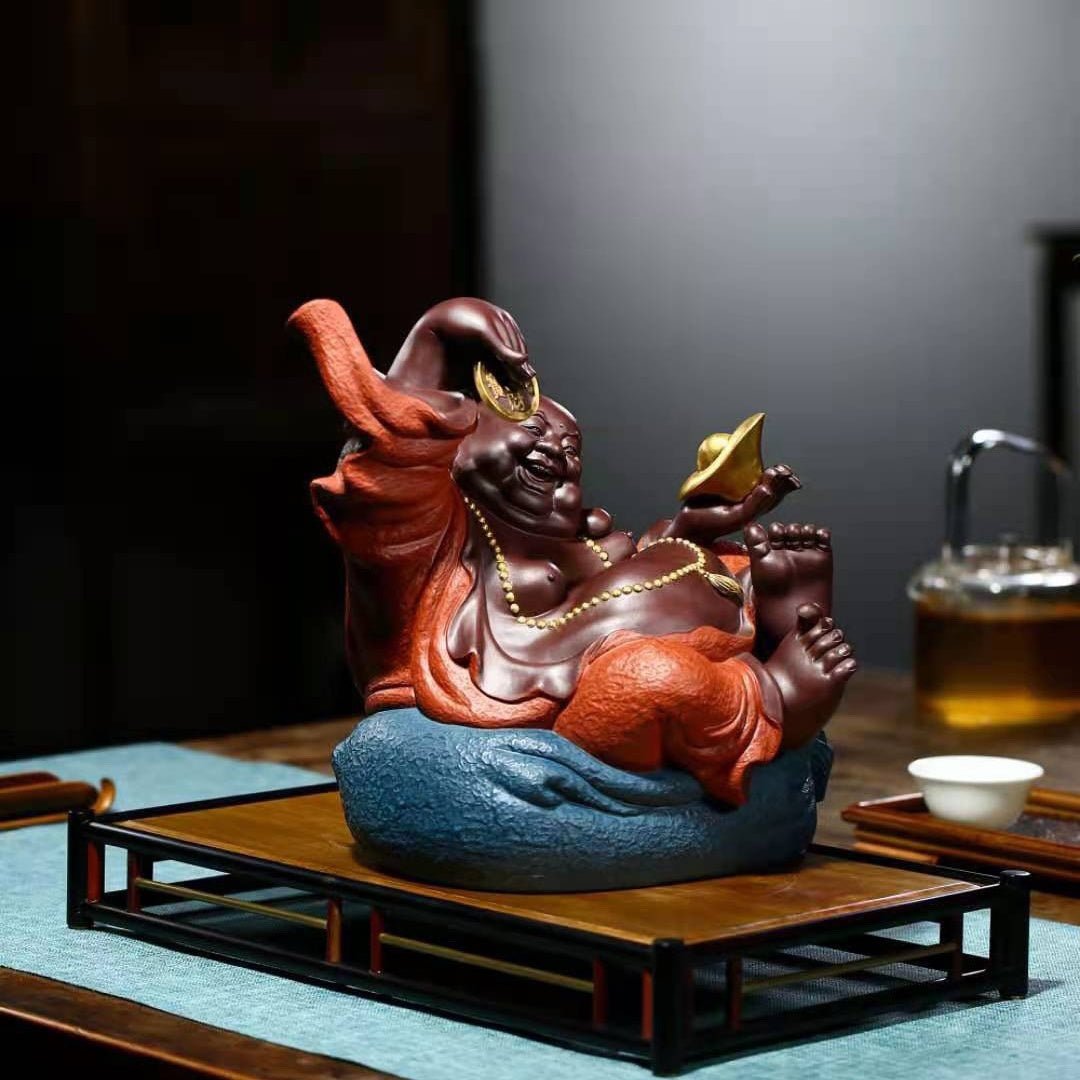 Cai Bao Shuang Shou - Zisha Sculpture - zycs_China