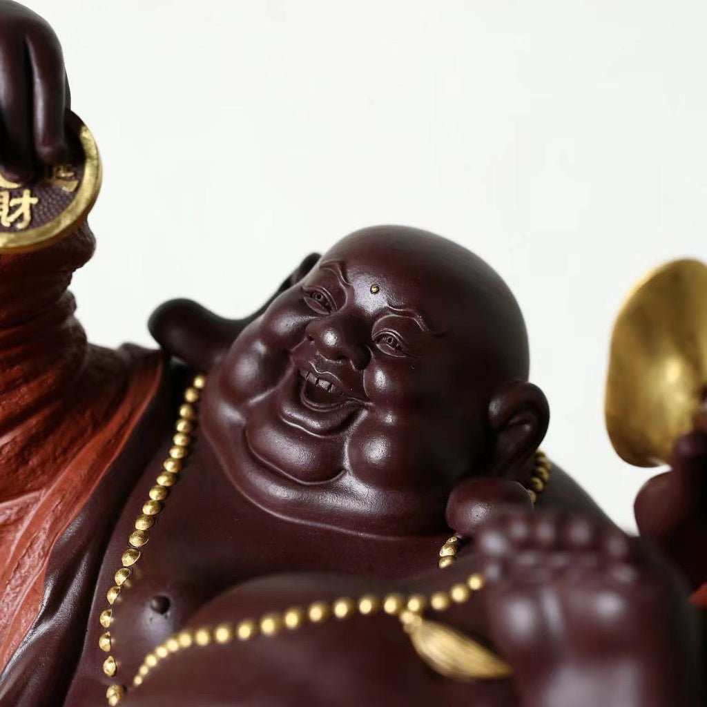 Cai Bao Shuang Shou - Zisha Sculpture - zycs_China