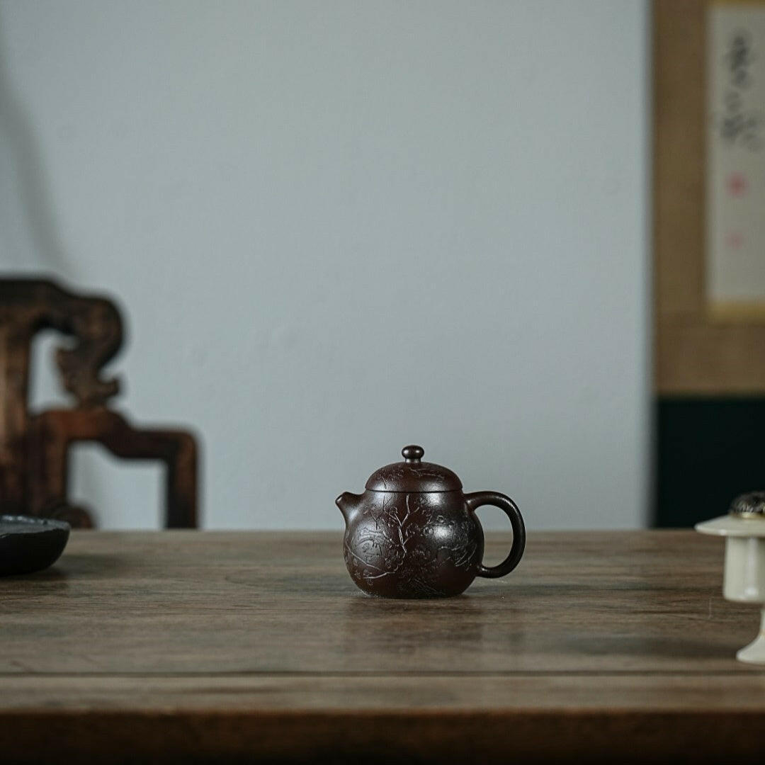 Chai Shao Mei Hua Wen Dan 125cc - Wood Sculpture - zycs_China