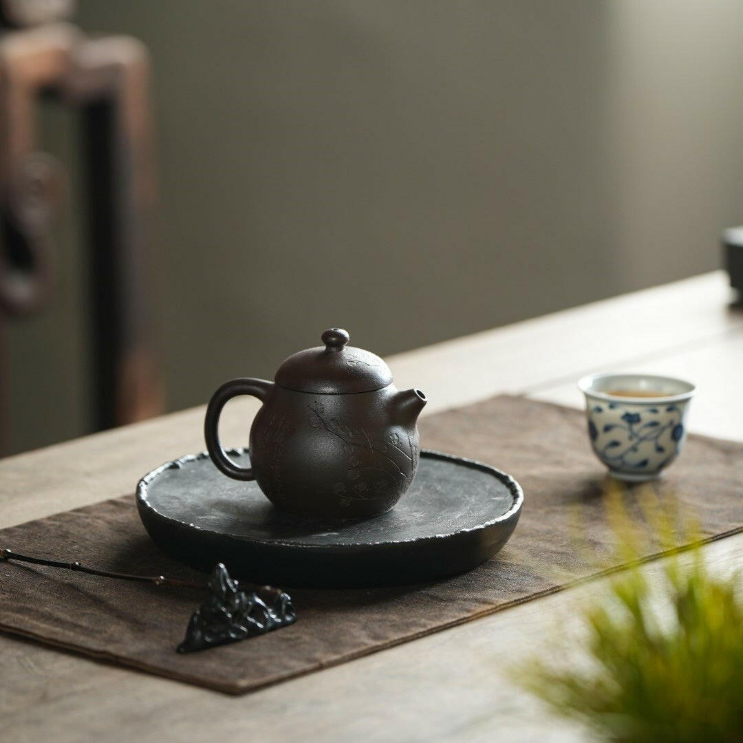 Chai Shao Mei Hua Wen Dan 125cc - Wood Sculpture - zycs_China