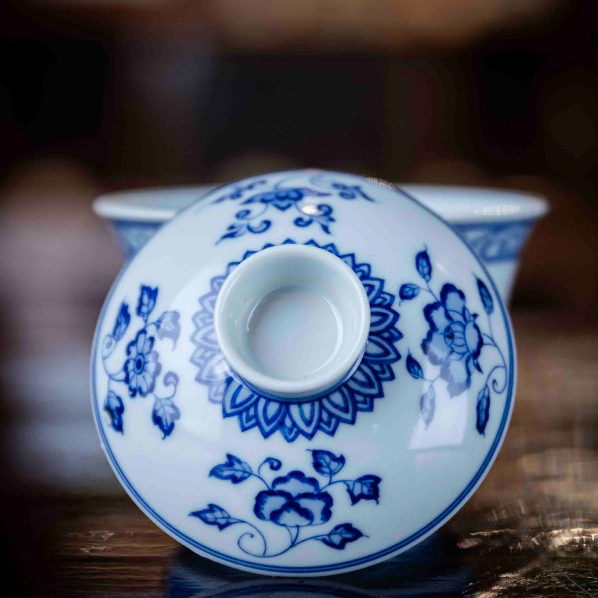 Chan Zhi Hua Hui 125cc - Jing De Zhen Porcelain Gaiwan - zycs_China