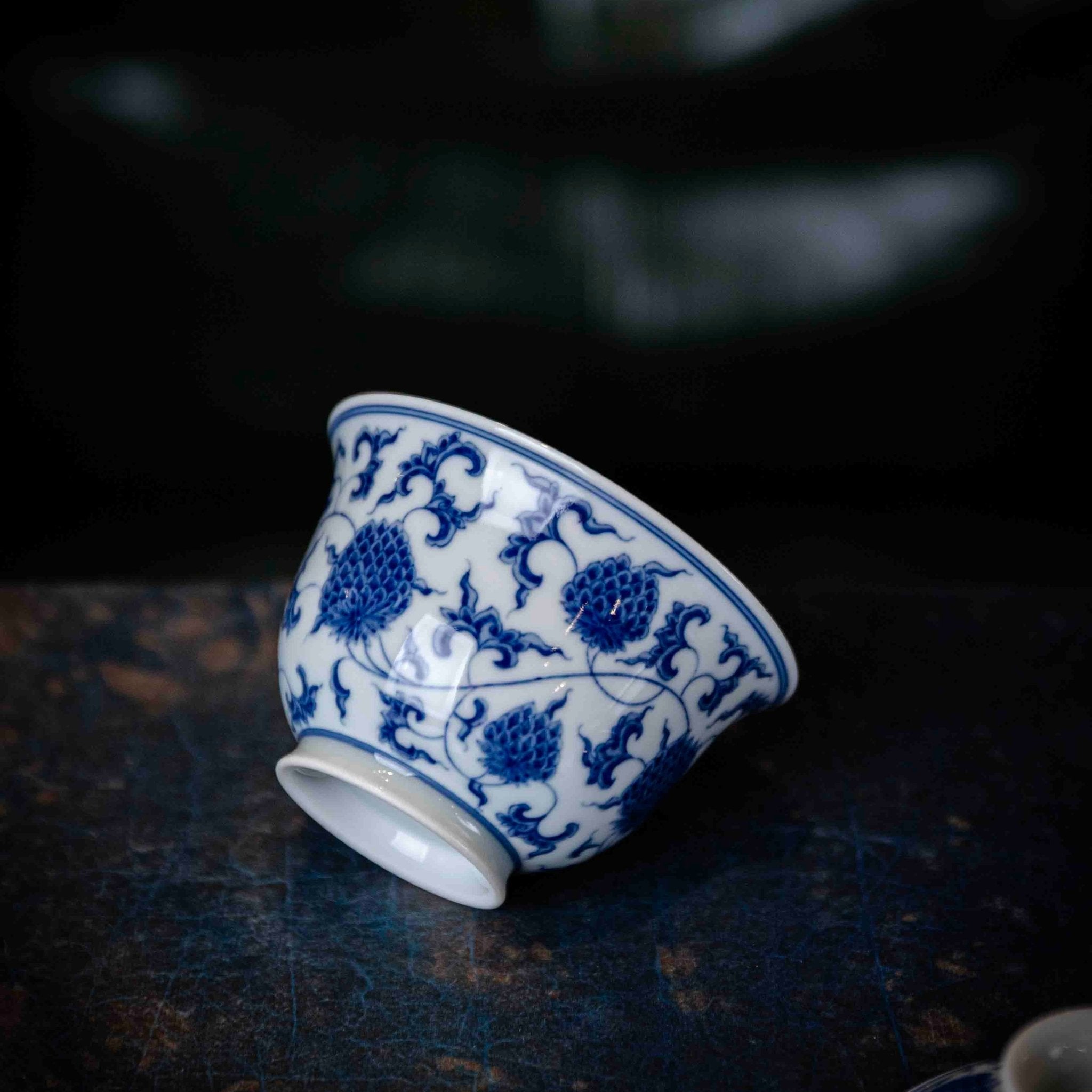 Chan Zhi Ju Hua 160cc - Jing De Zhen Porcelain Gaiwan - zycs_China