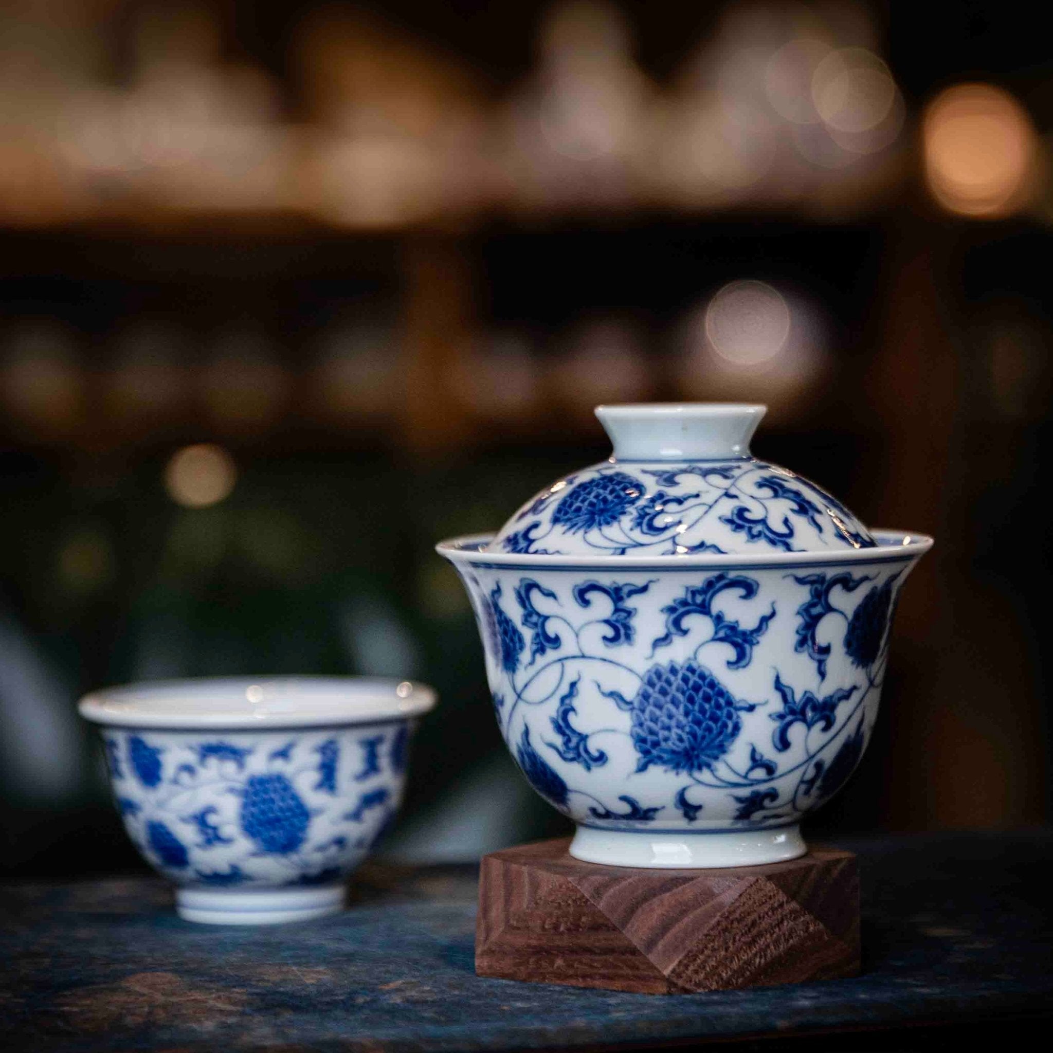 Chan Zhi Ju Hua 160cc - Jing De Zhen Porcelain Gaiwan - zycs_China
