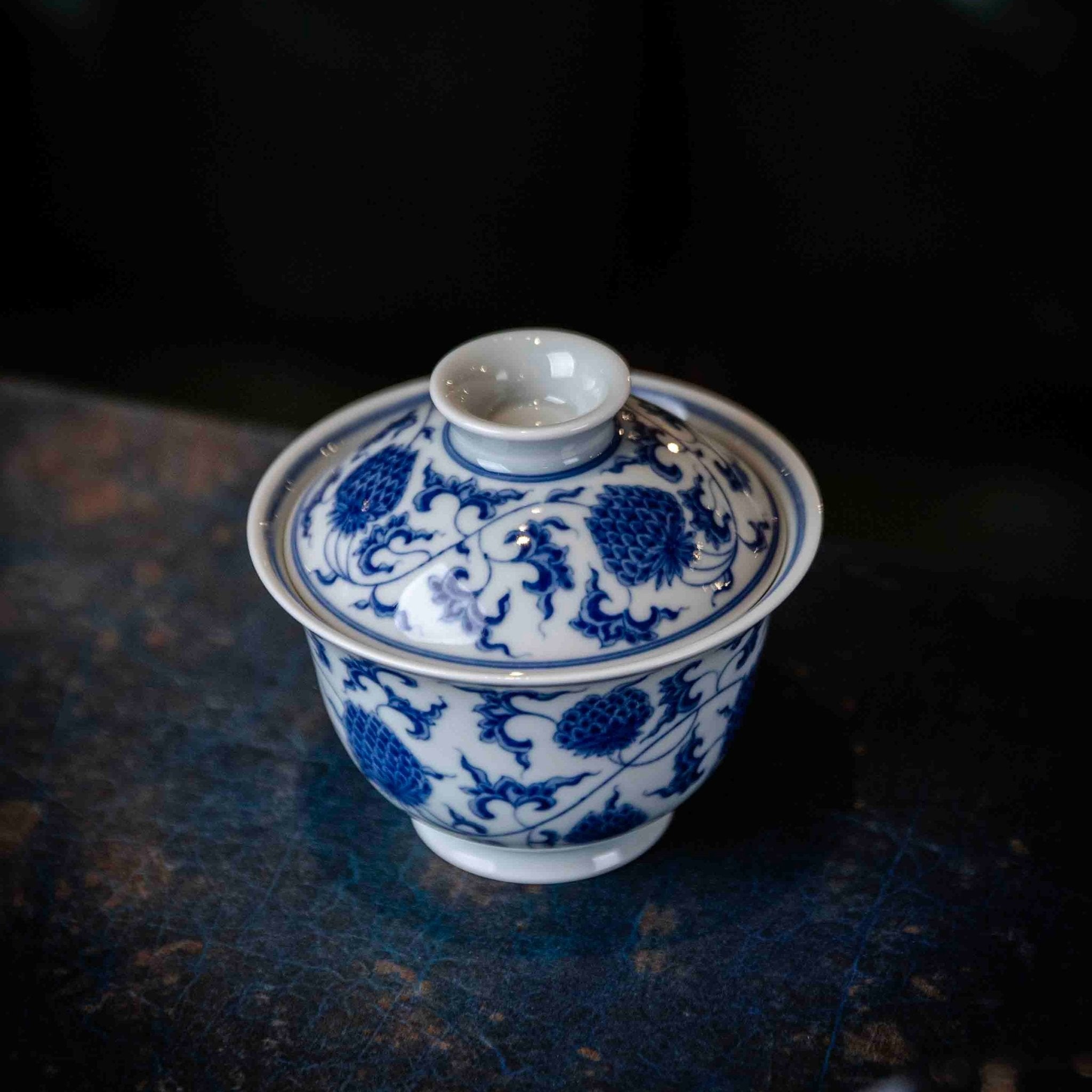Chan Zhi Ju Hua 160cc - Jing De Zhen Porcelain Gaiwan - zycs_China