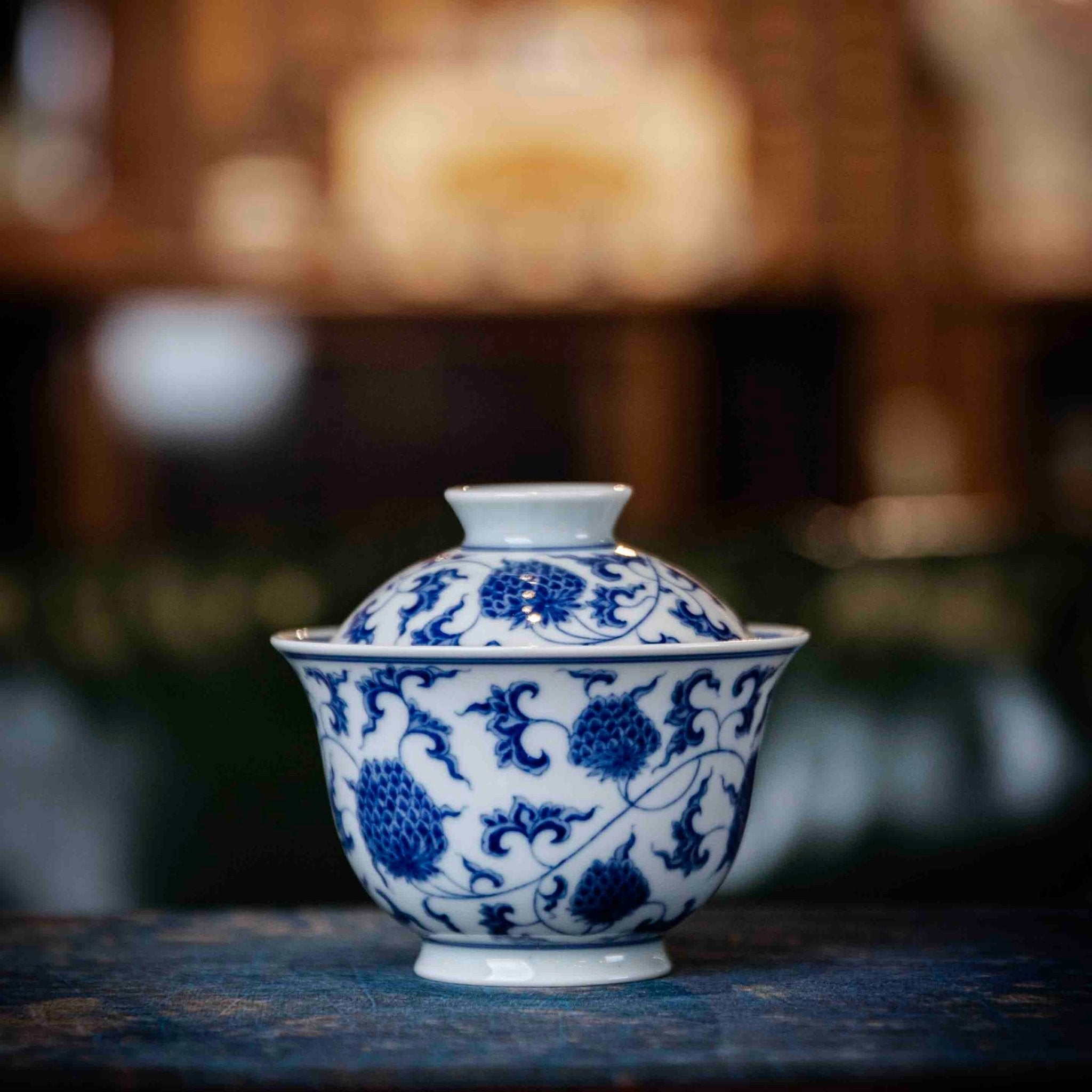 Chan Zhi Ju Hua 160cc - Jing De Zhen Porcelain Gaiwan - zycs_China