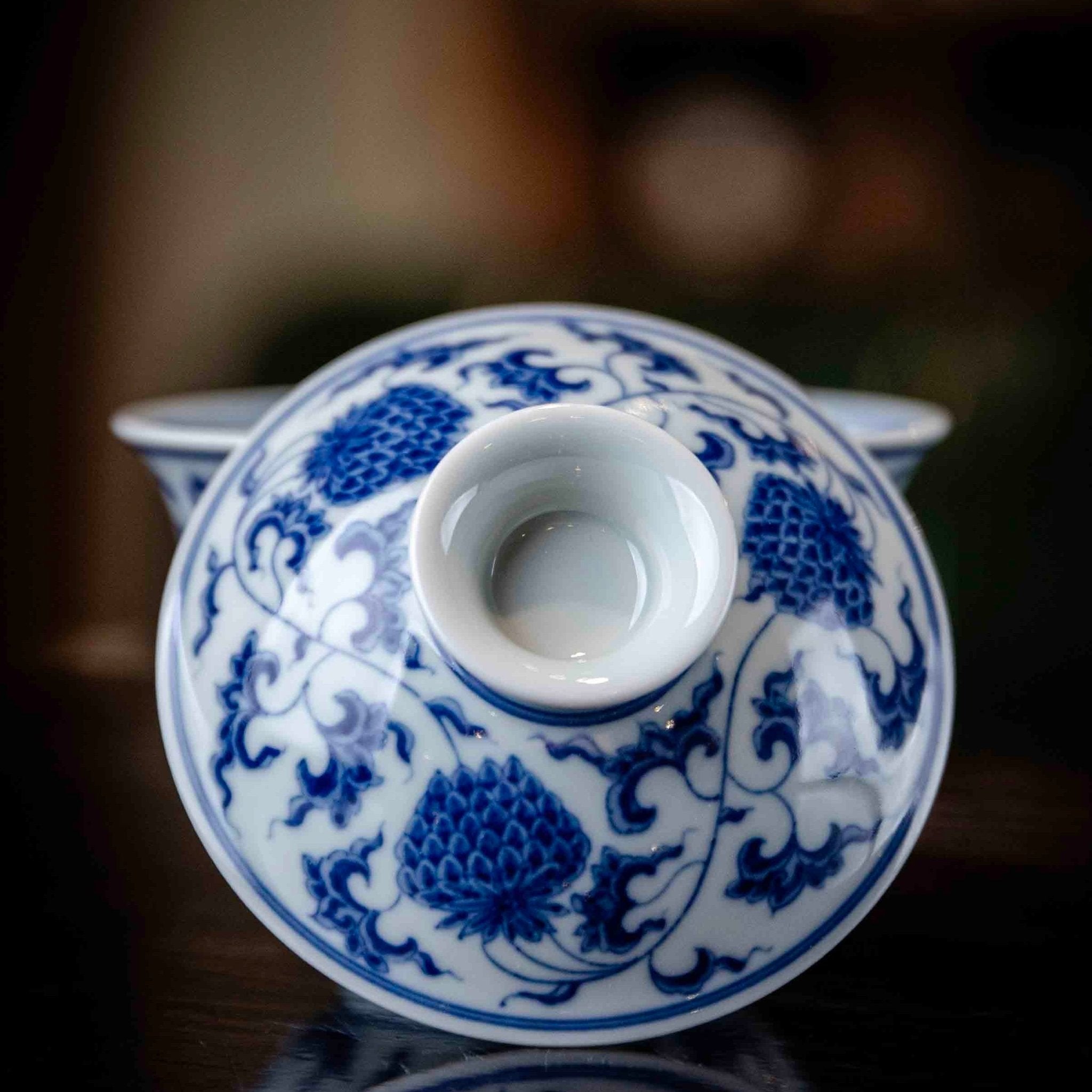 Chan Zhi Ju Hua 160cc - Jing De Zhen Porcelain Gaiwan - zycs_China