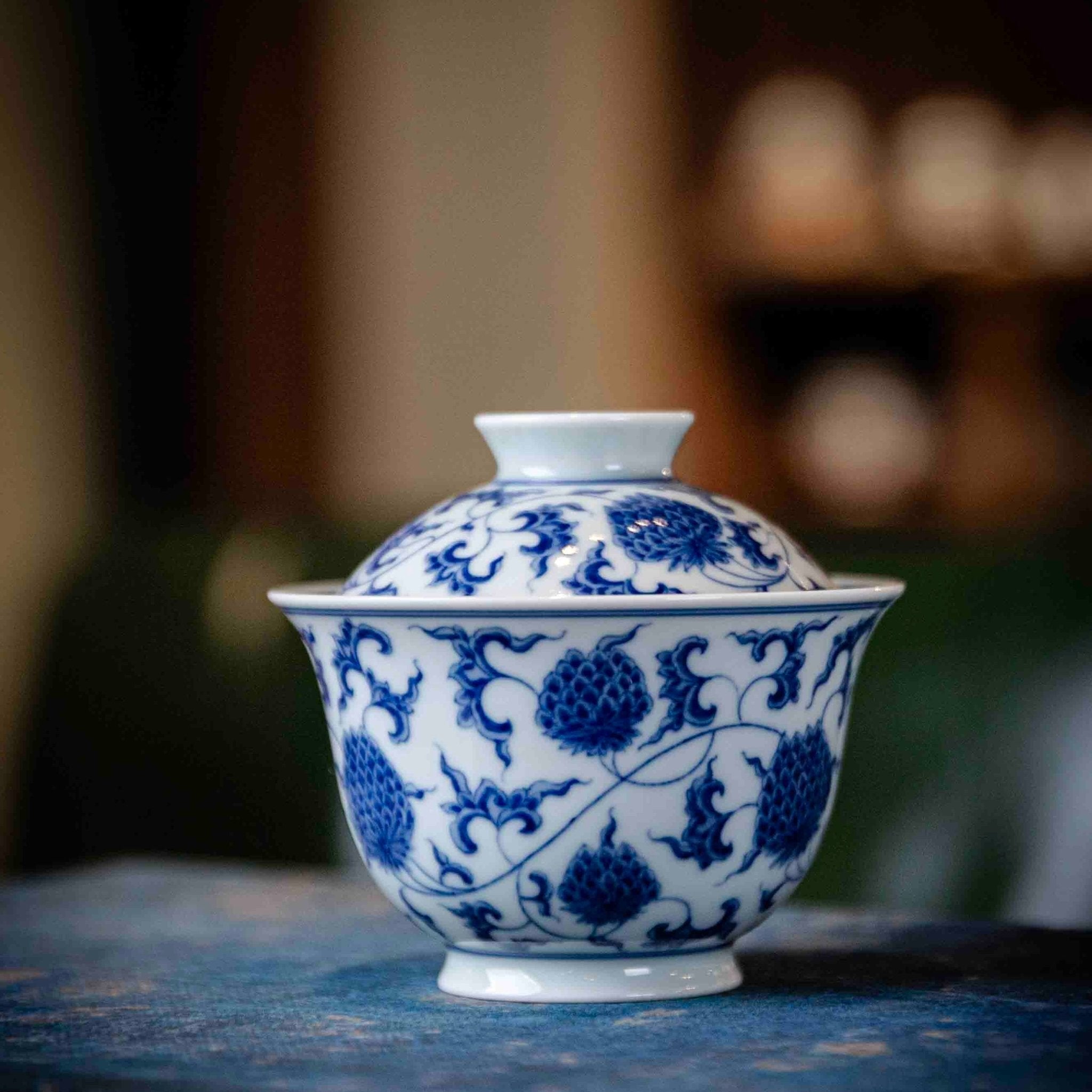 Chan Zhi Ju Hua 160cc - Jing De Zhen Porcelain Gaiwan - zycs_China