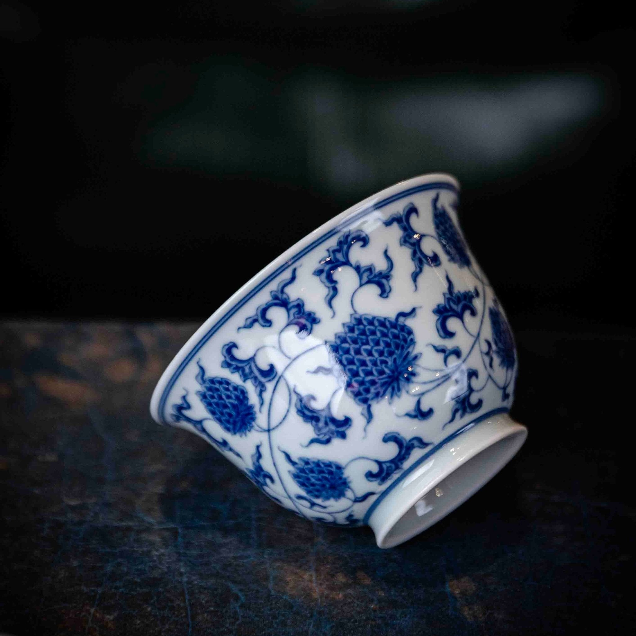 Chan Zhi Ju Hua 160cc - Jing De Zhen Porcelain Gaiwan - zycs_China